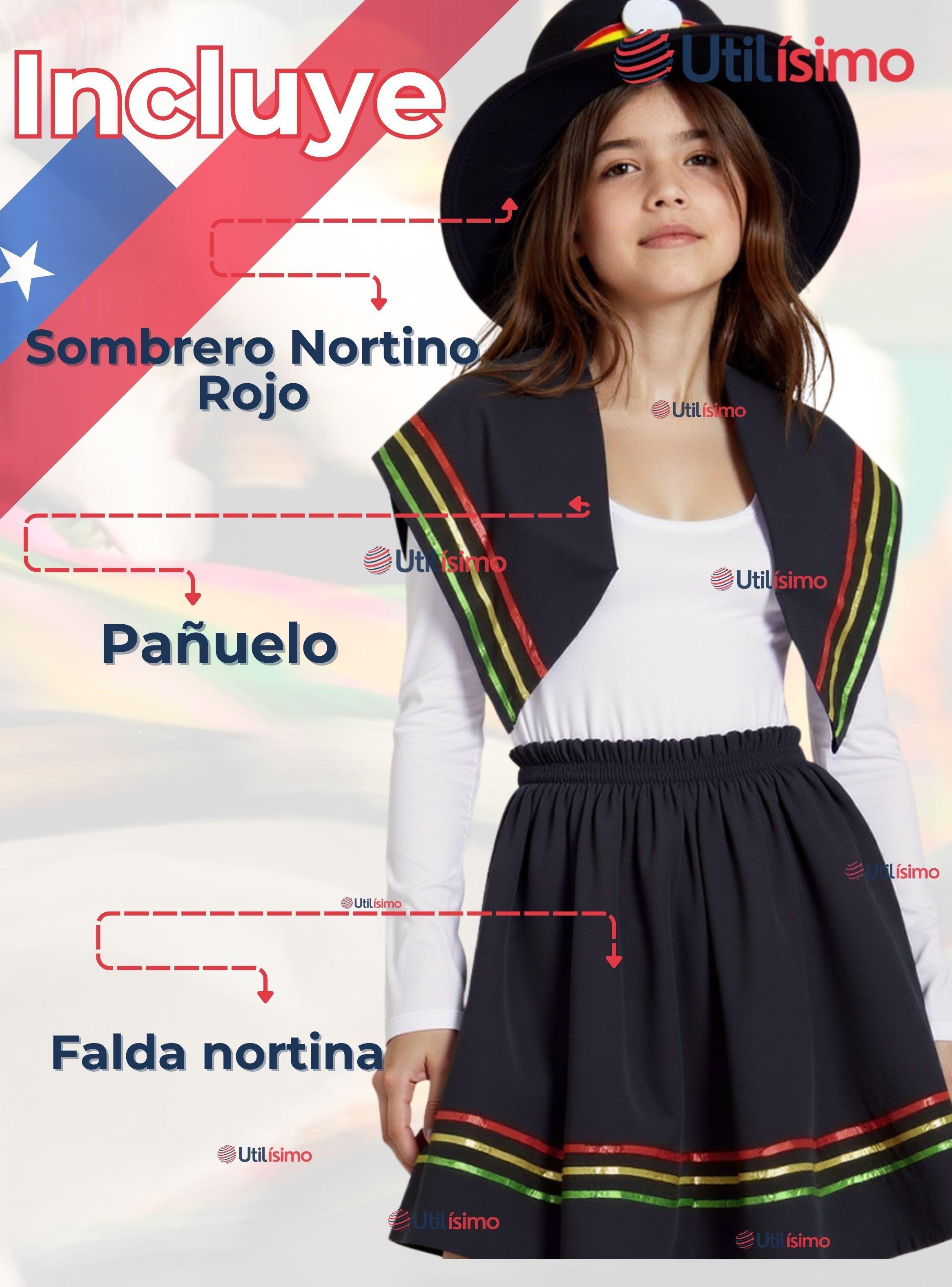 Traje Nortino Negro 3 Piezas Niña Fiestas Patrias-2