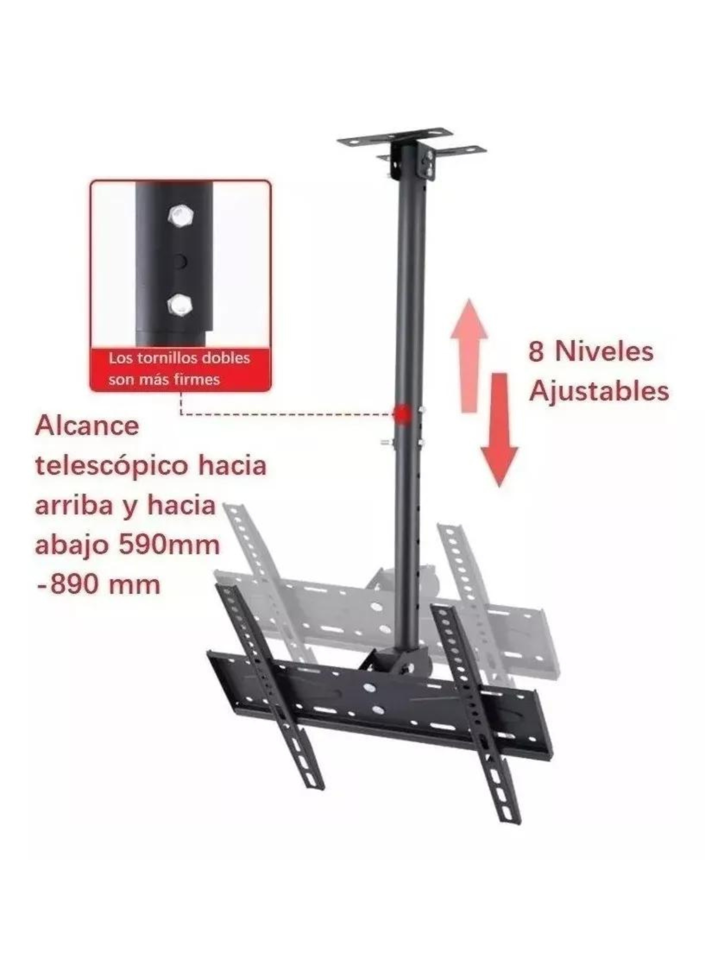 Soporte Tv Techo O Pared Ajustable Base 32 A 85 Pulgadas-4