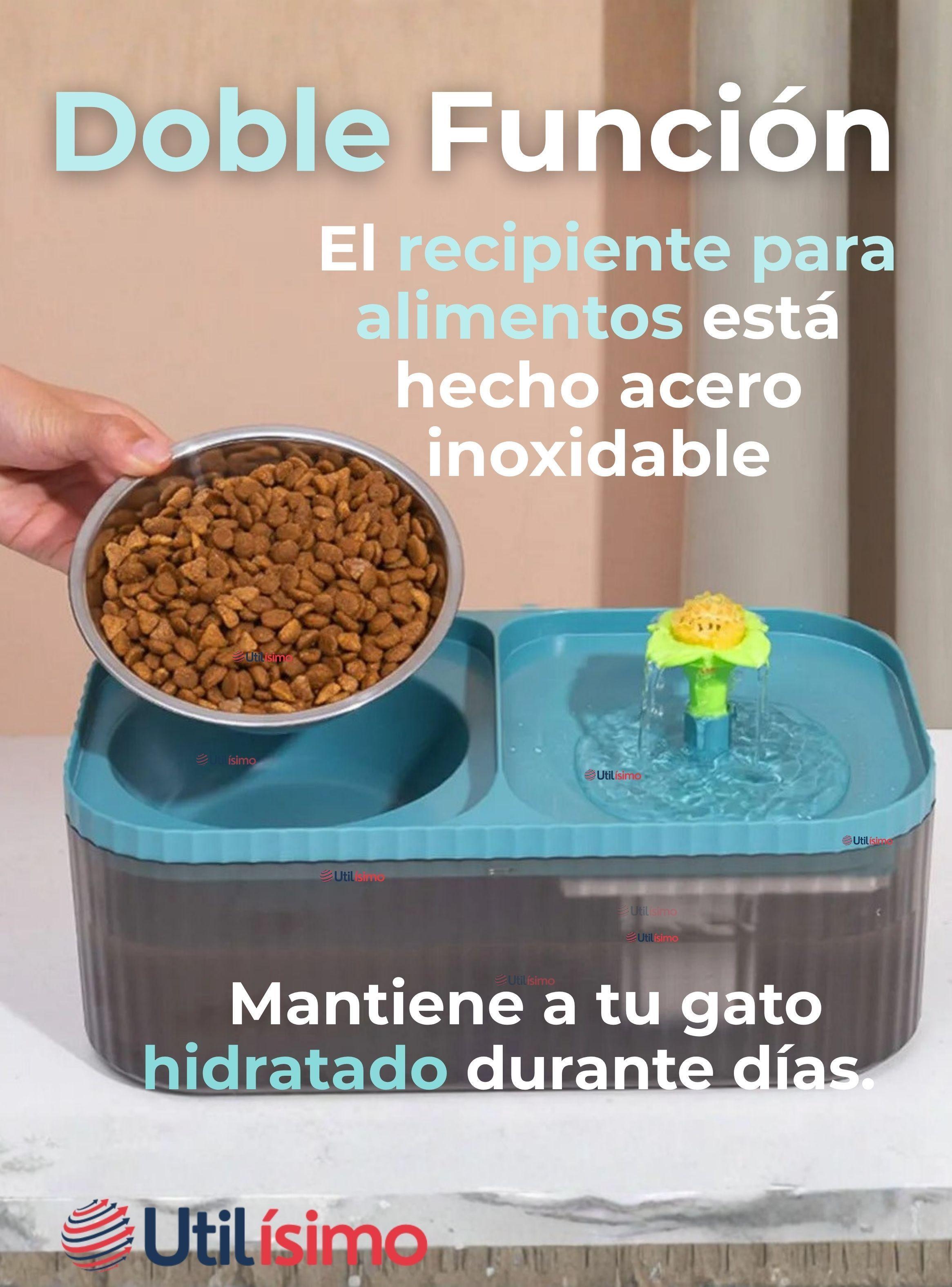 Fuente de Agua Bebedero 2 en 1 Eléctrico para Gatos Capacidad 3 Litros-3