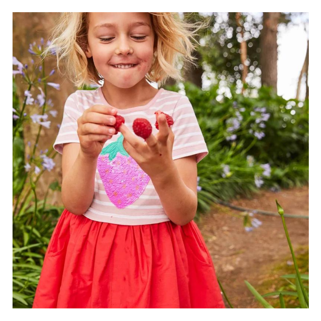 Vestido Manga Corta Niña Falda Frutilla Jump Kids-4