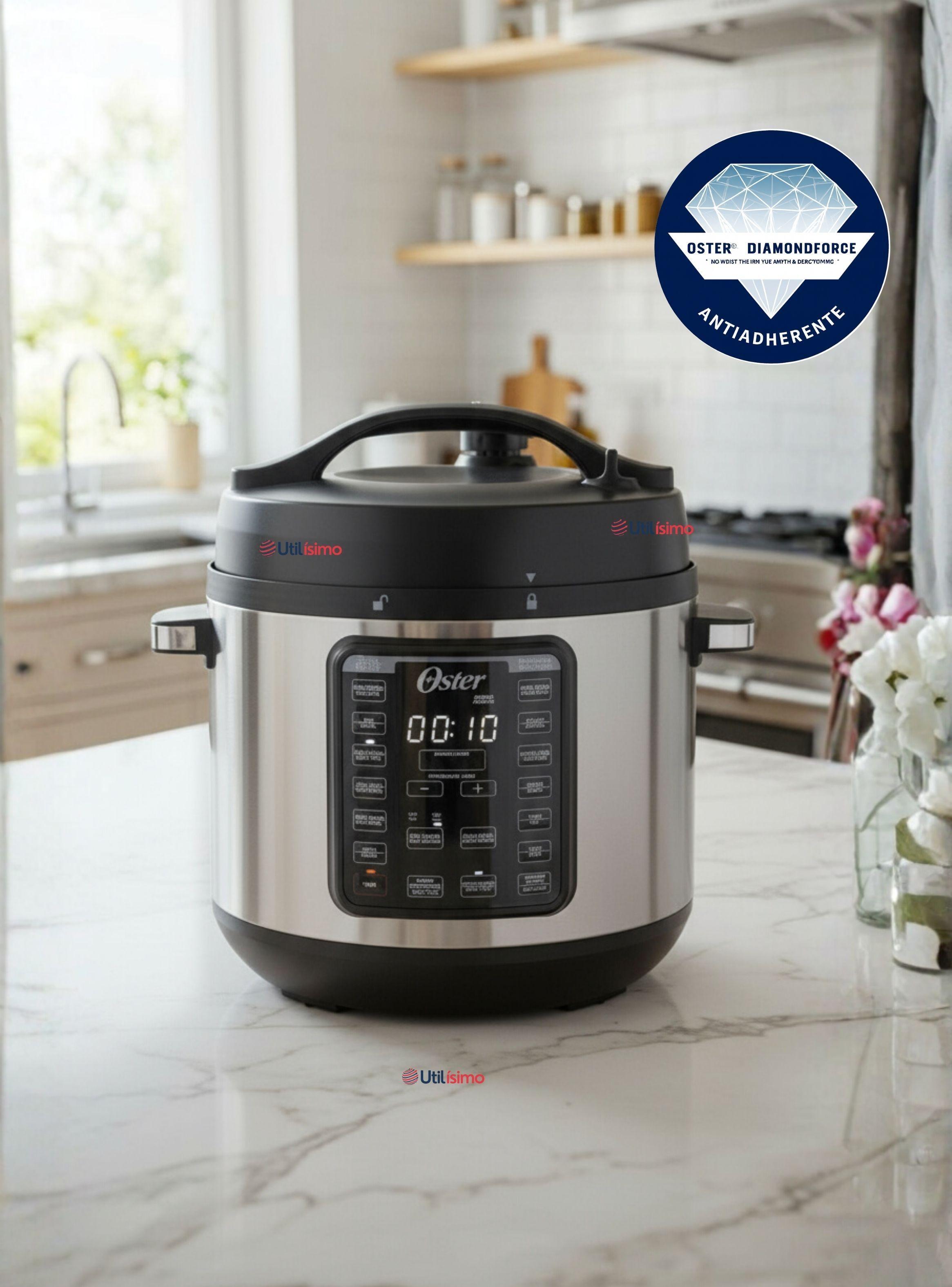 Oster Multiolla, Turbo, 7.5 L de Capacidad 14 Funciones, Recubrimiento DiamondForce, CKSTPCECT75DF-0