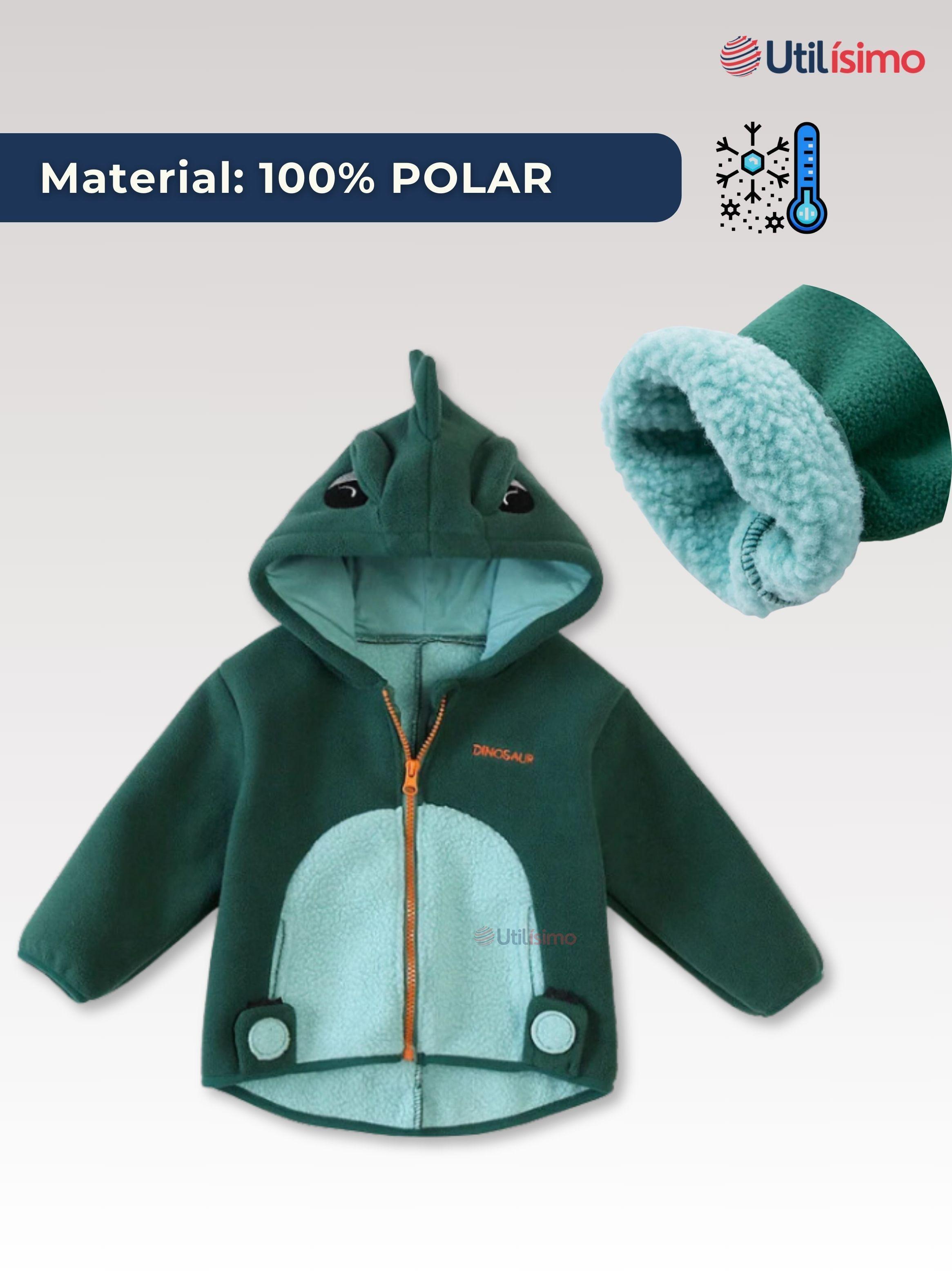 Chaqueta Polar Manga Larga Con Capucha Niño Y Niña-1