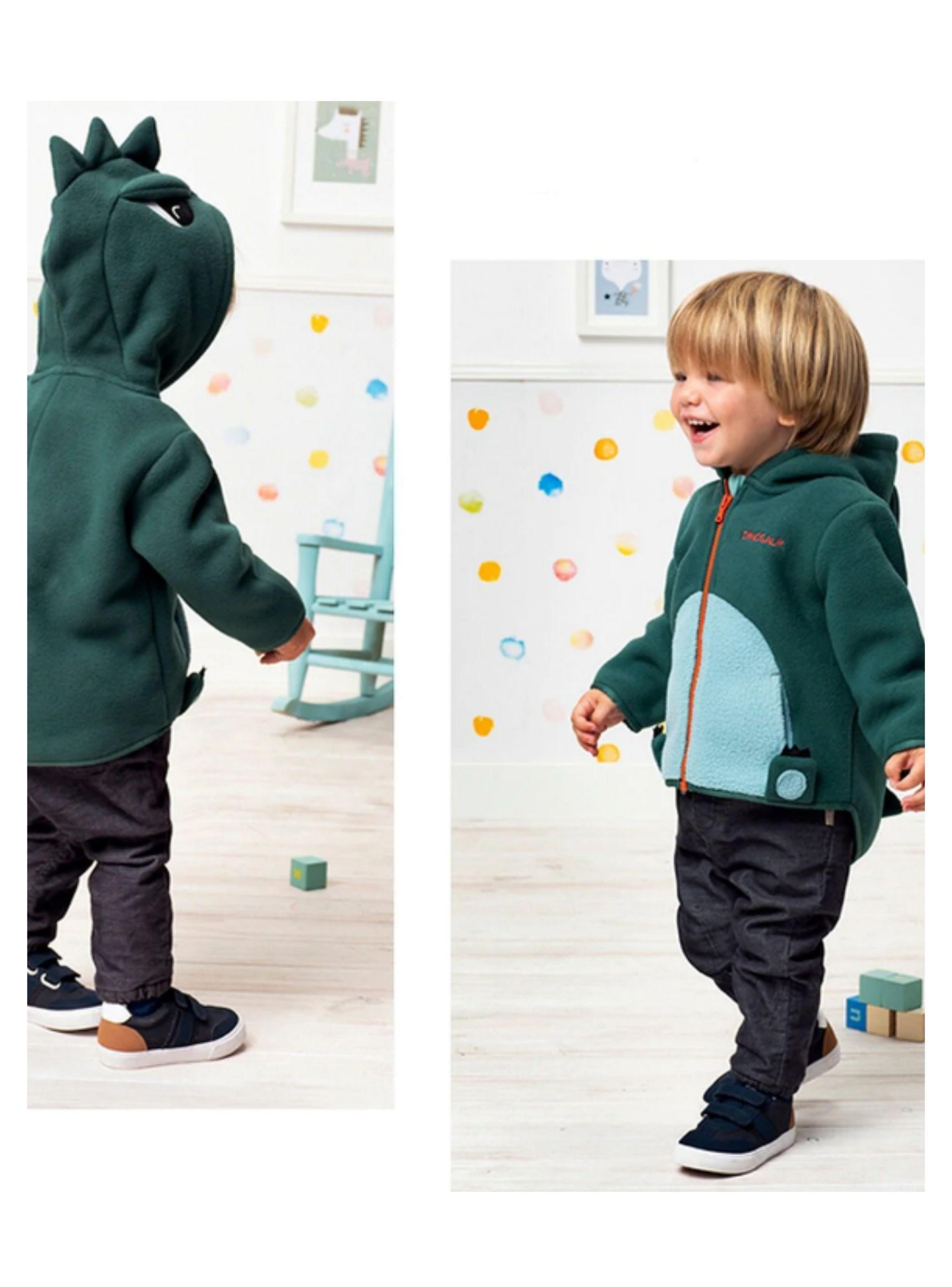 Chaqueta Polar Manga Larga Con Capucha Niño Y Niña-6
