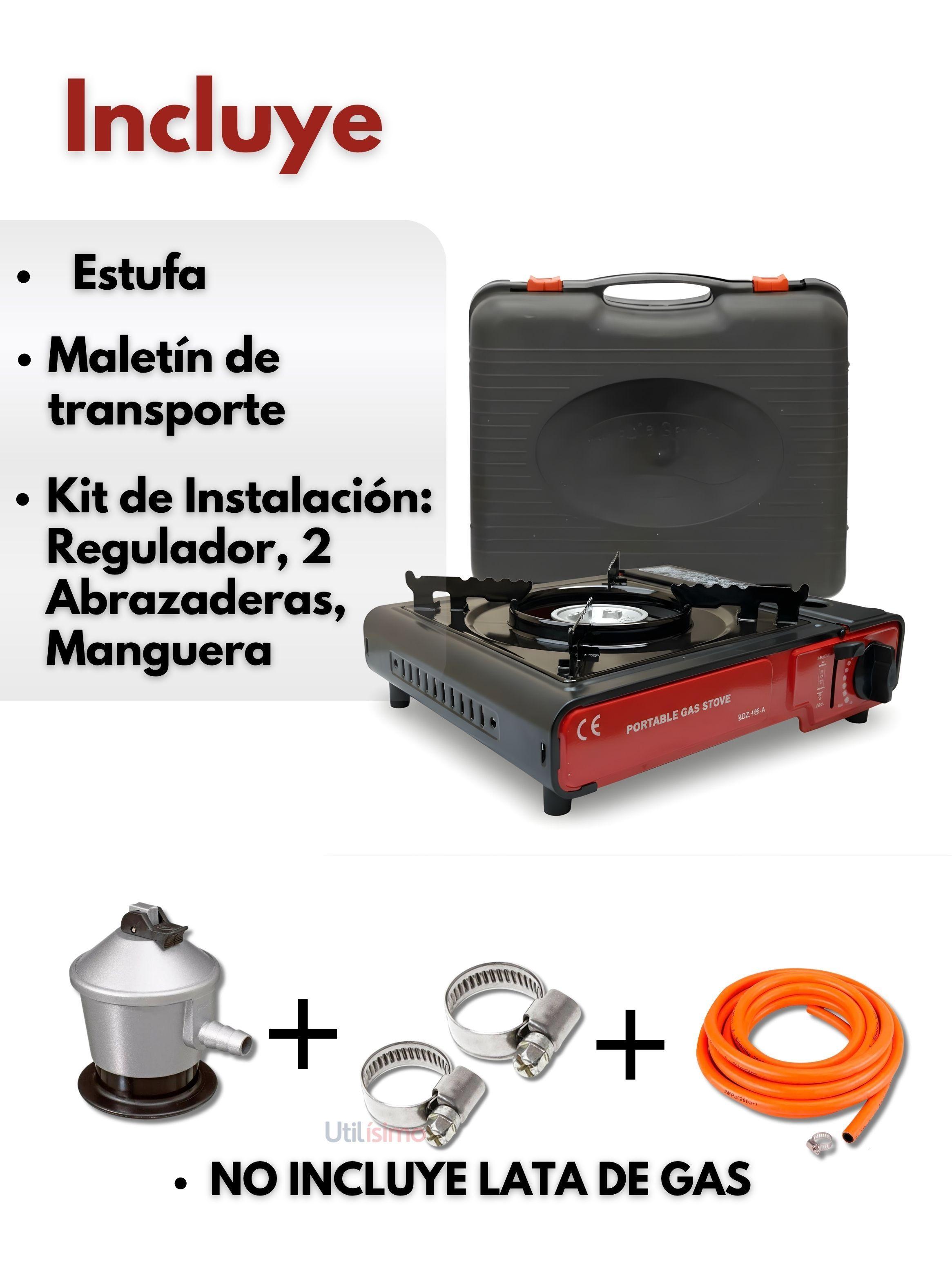 Cocina Portátil Cocinilla Camping + Kit Instalación-2