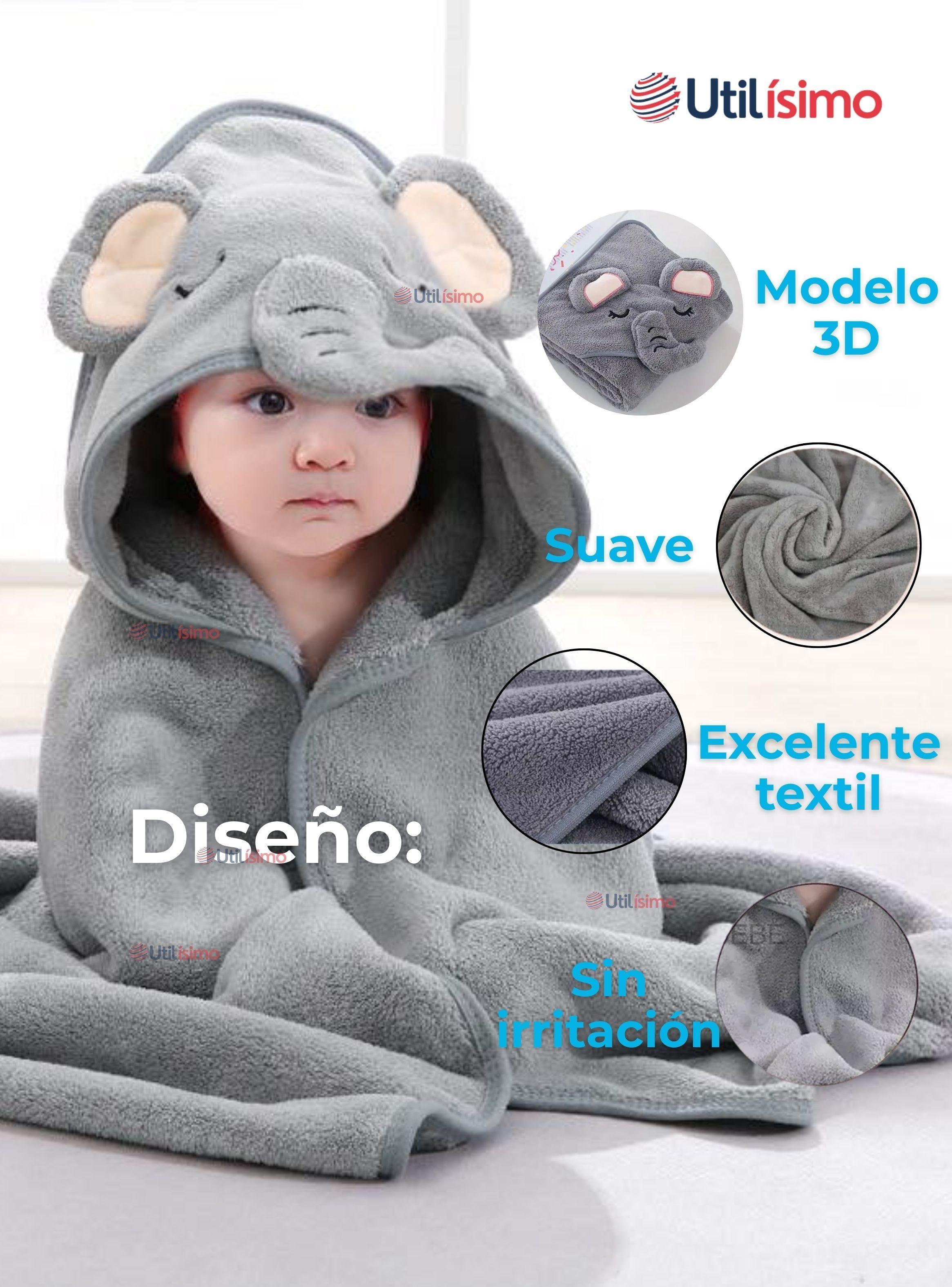 Toalla de Bebé Con Capucha Animales Surtido Niño-3