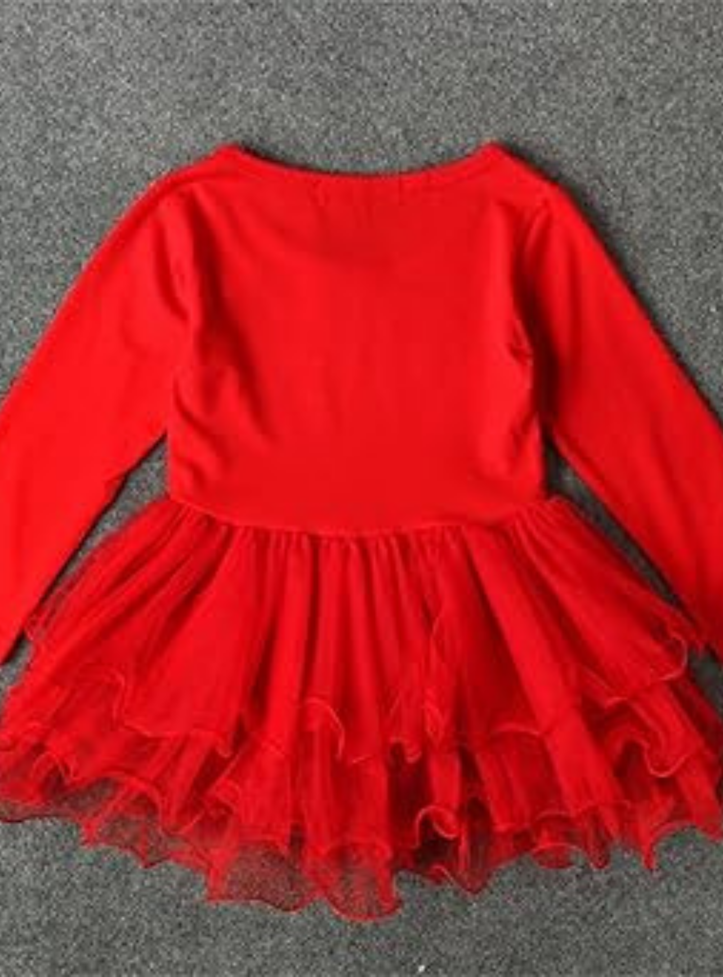 Vestido Navidad para Niñas con Tul Manga Larga 2a6 años Dulce Navidad-1