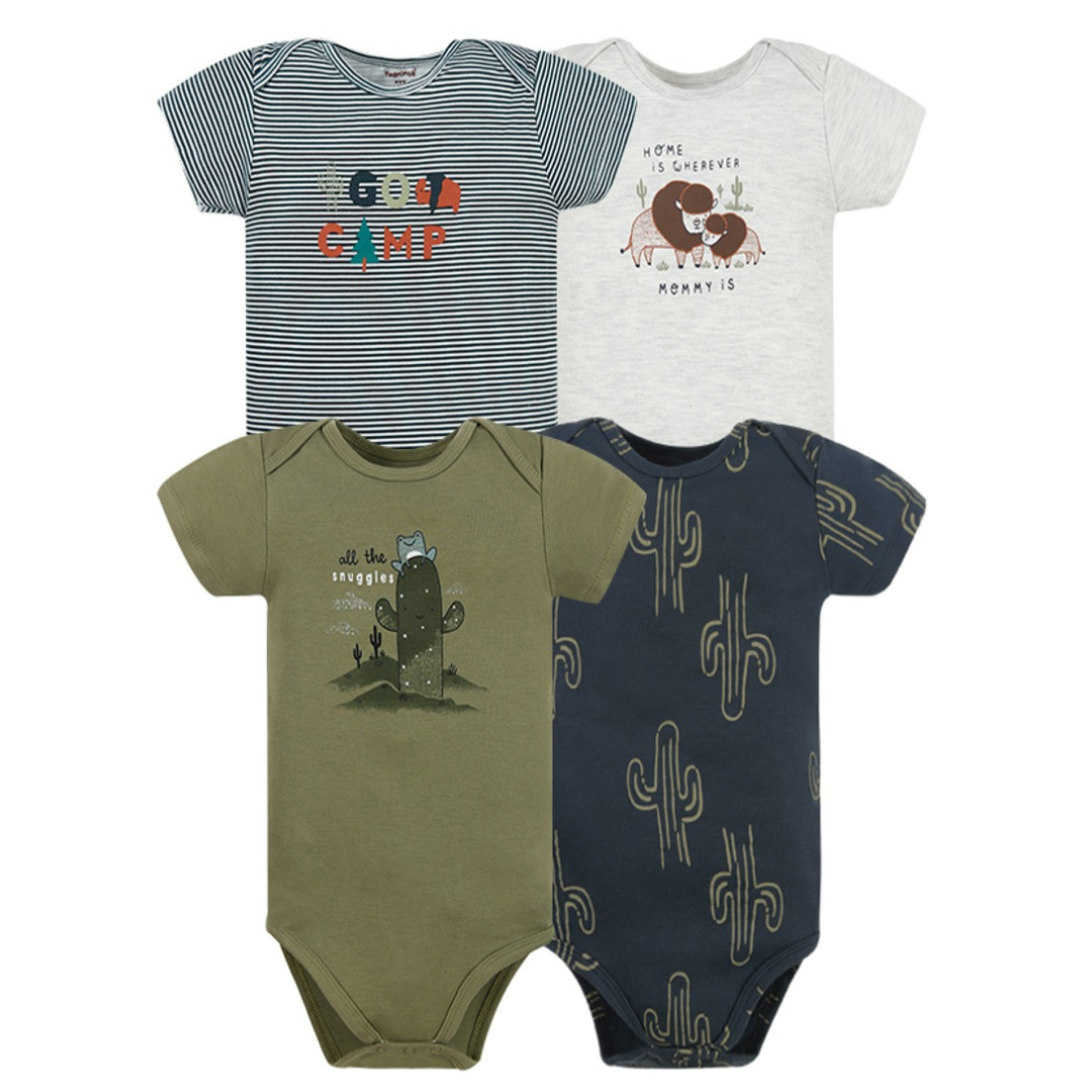 Pack de 4 Bodys Bebé Niño Tedmimak Manga Corta Surtido-2