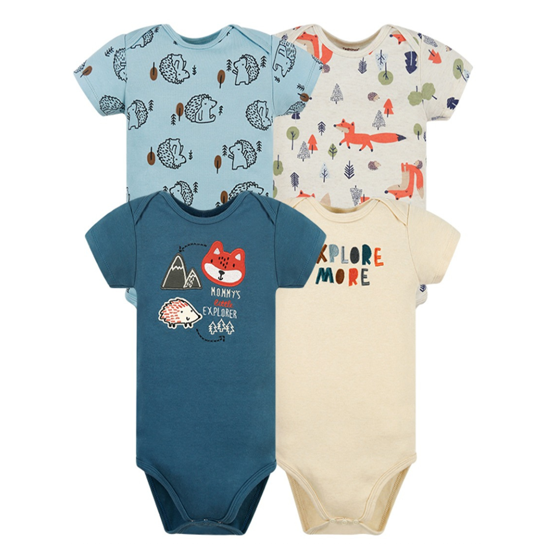 Pack de 4 Bodys Bebé Niño Tedmimak Manga Corta Surtido-1
