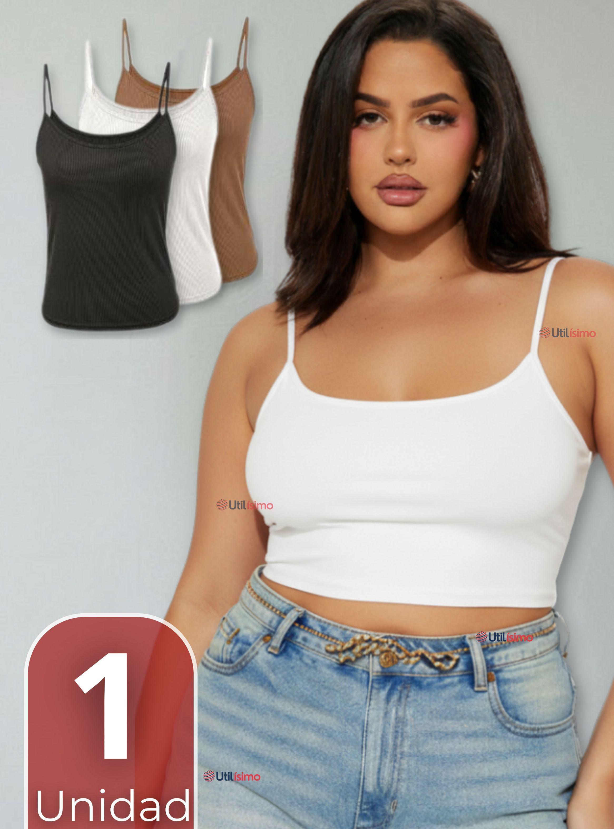 Polera Camiseta Pabilo Básica Elástica Lisa de Algodón Mujer en Colores Surtidos-0