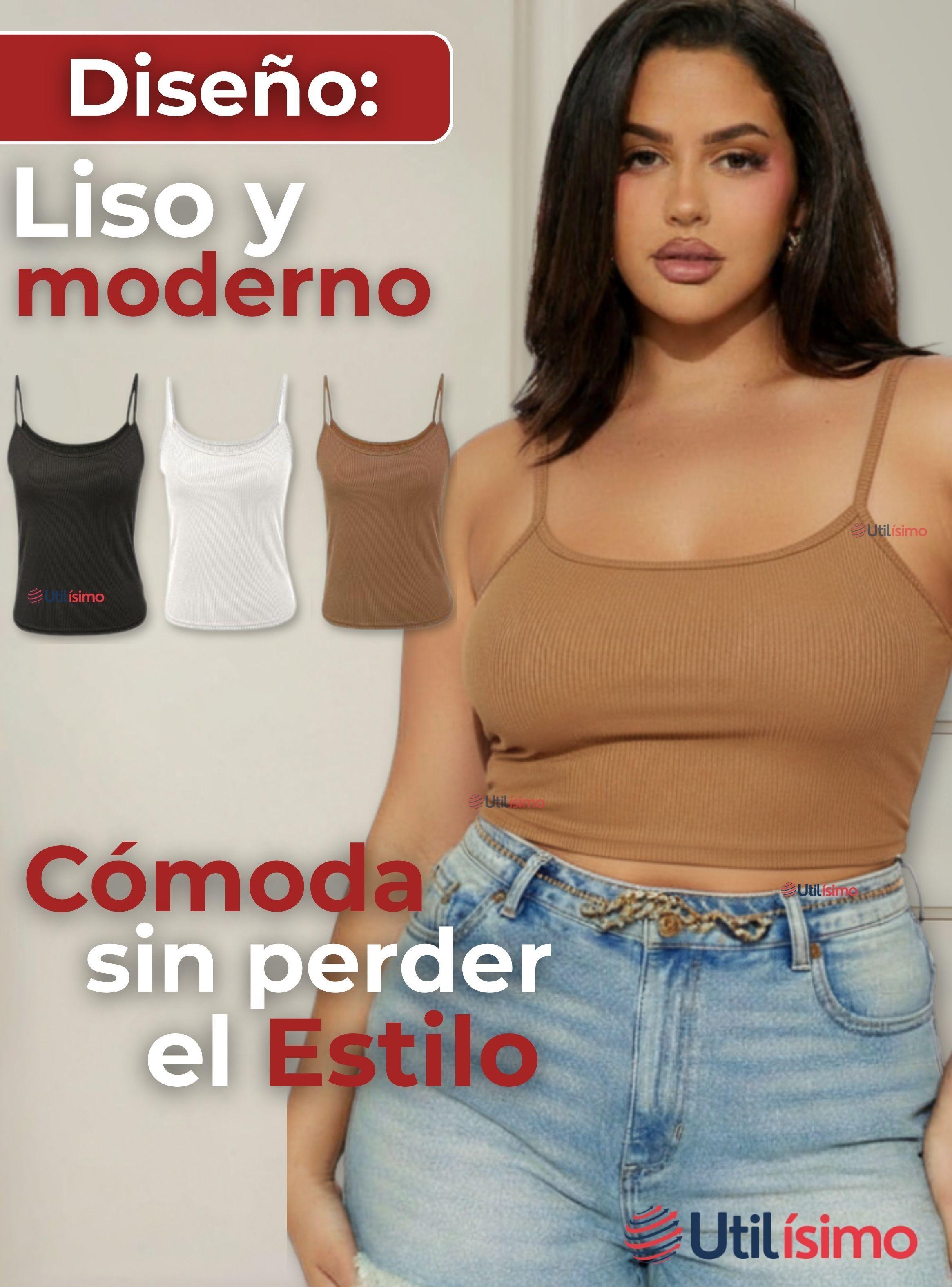 Polera Camiseta Pabilo Básica Elástica Lisa de Algodón Mujer en Colores Surtidos-3
