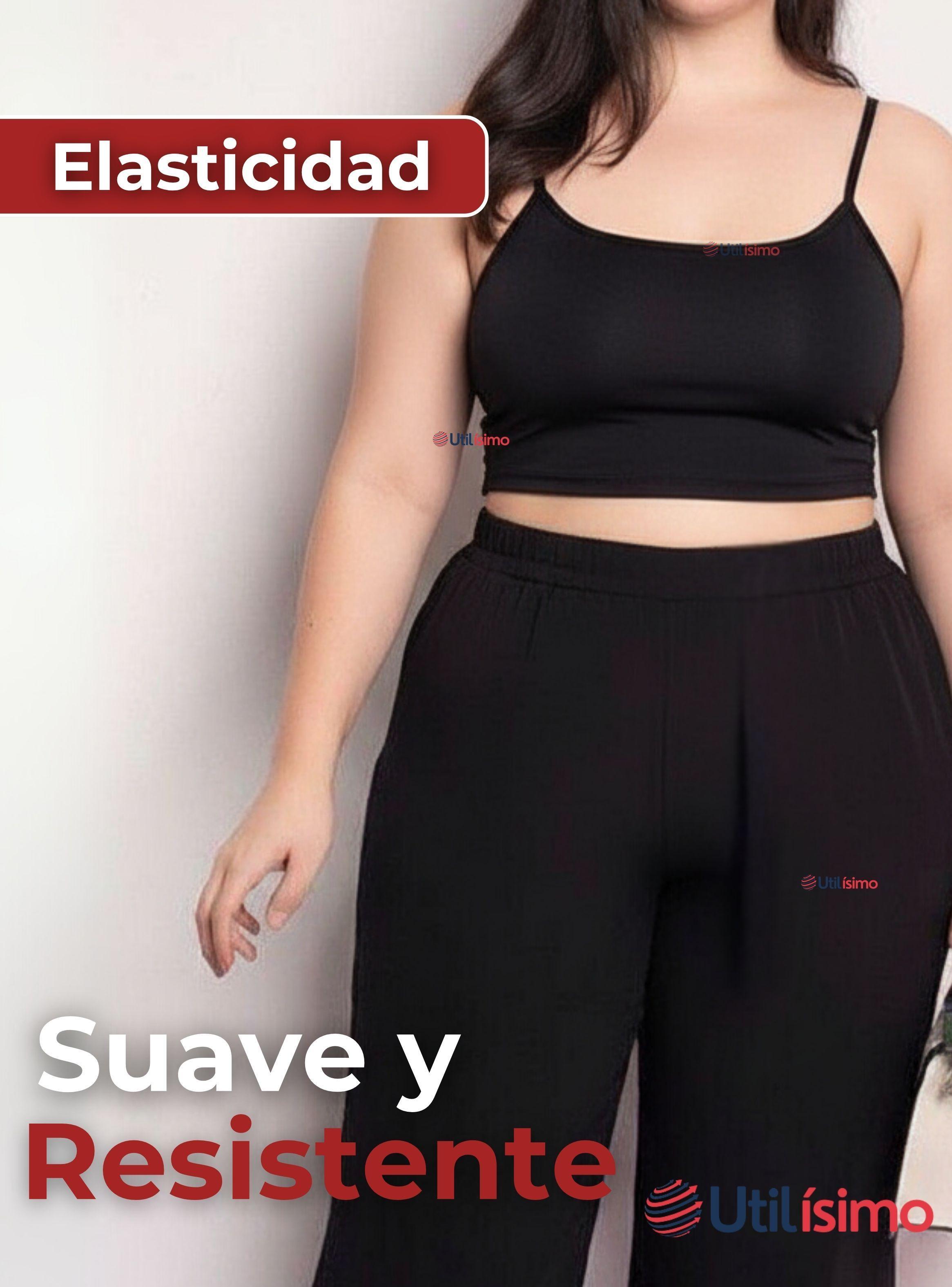 Polera Camiseta Pabilo Básica Elástica Lisa de Algodón Mujer en Colores Surtidos-4