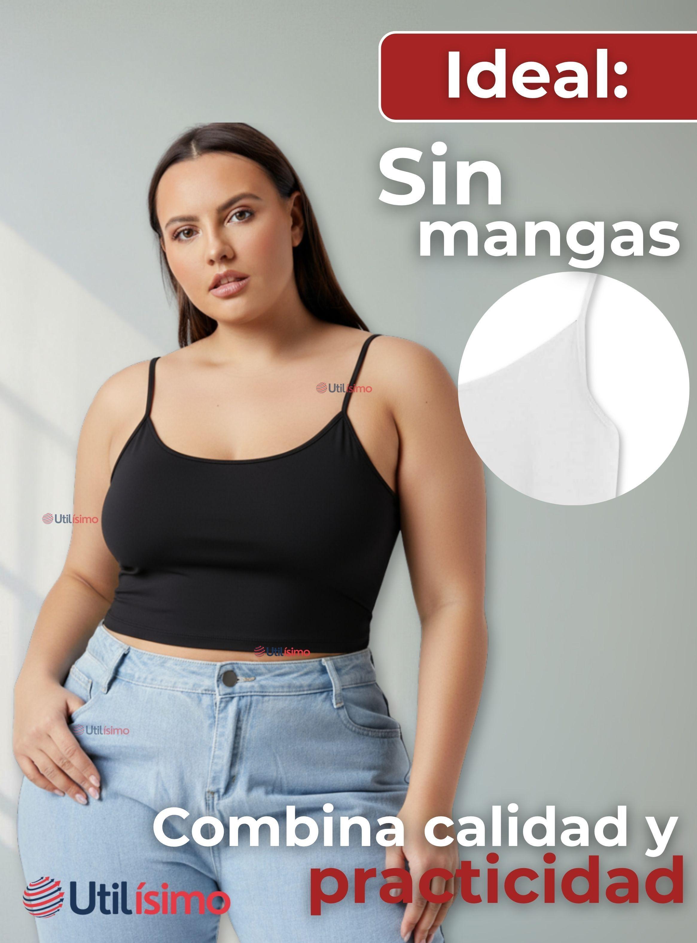 Polera Camiseta Pabilo Básica Elástica Lisa de Algodón Mujer en Colores Surtidos-5