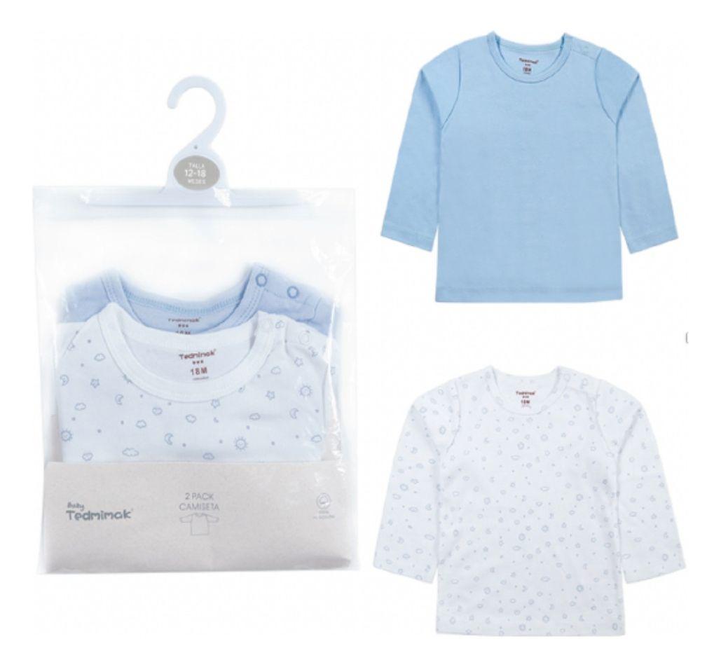 Set de 2 Camisetas de Algodón Manga Larga Tedmimak-0