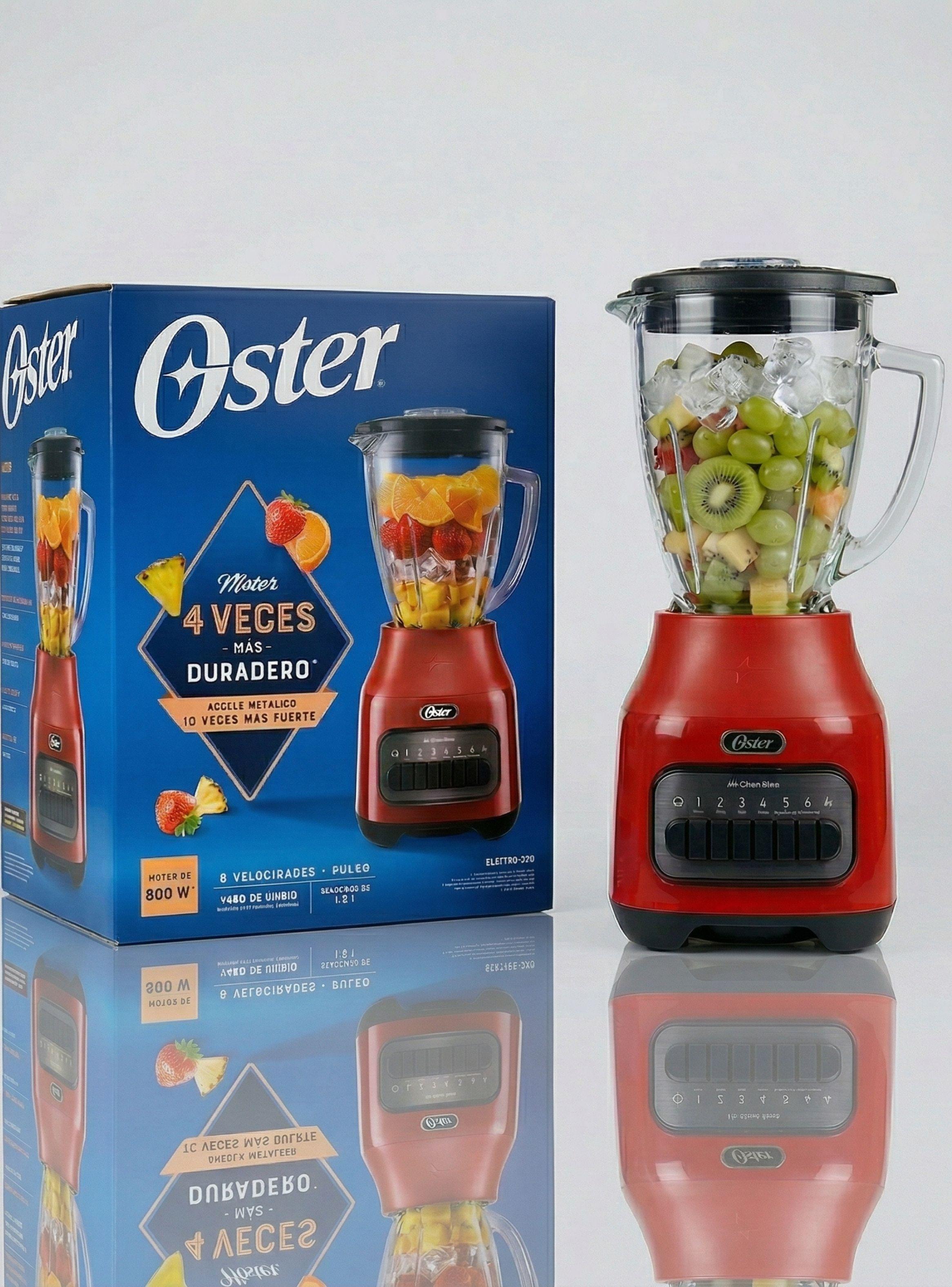 Licuadora Oster® con vaso de vidrio 6 velocidades más pulso 800 Watts 1,5Litros-0