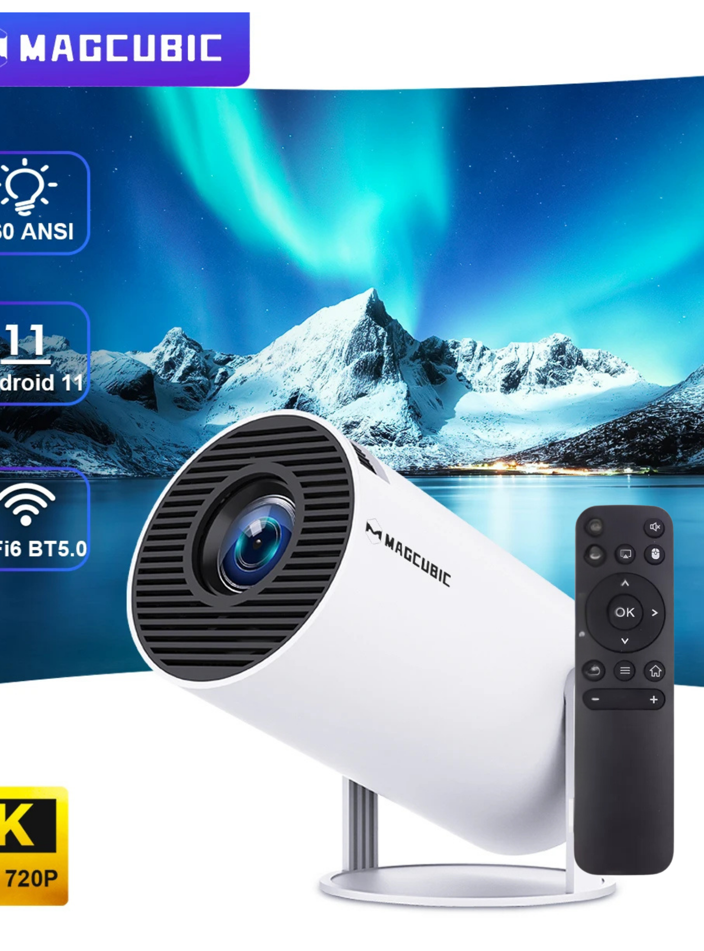 Proyector MagicCubic HY300 4K Android 11 Bluetooth HDMI-6