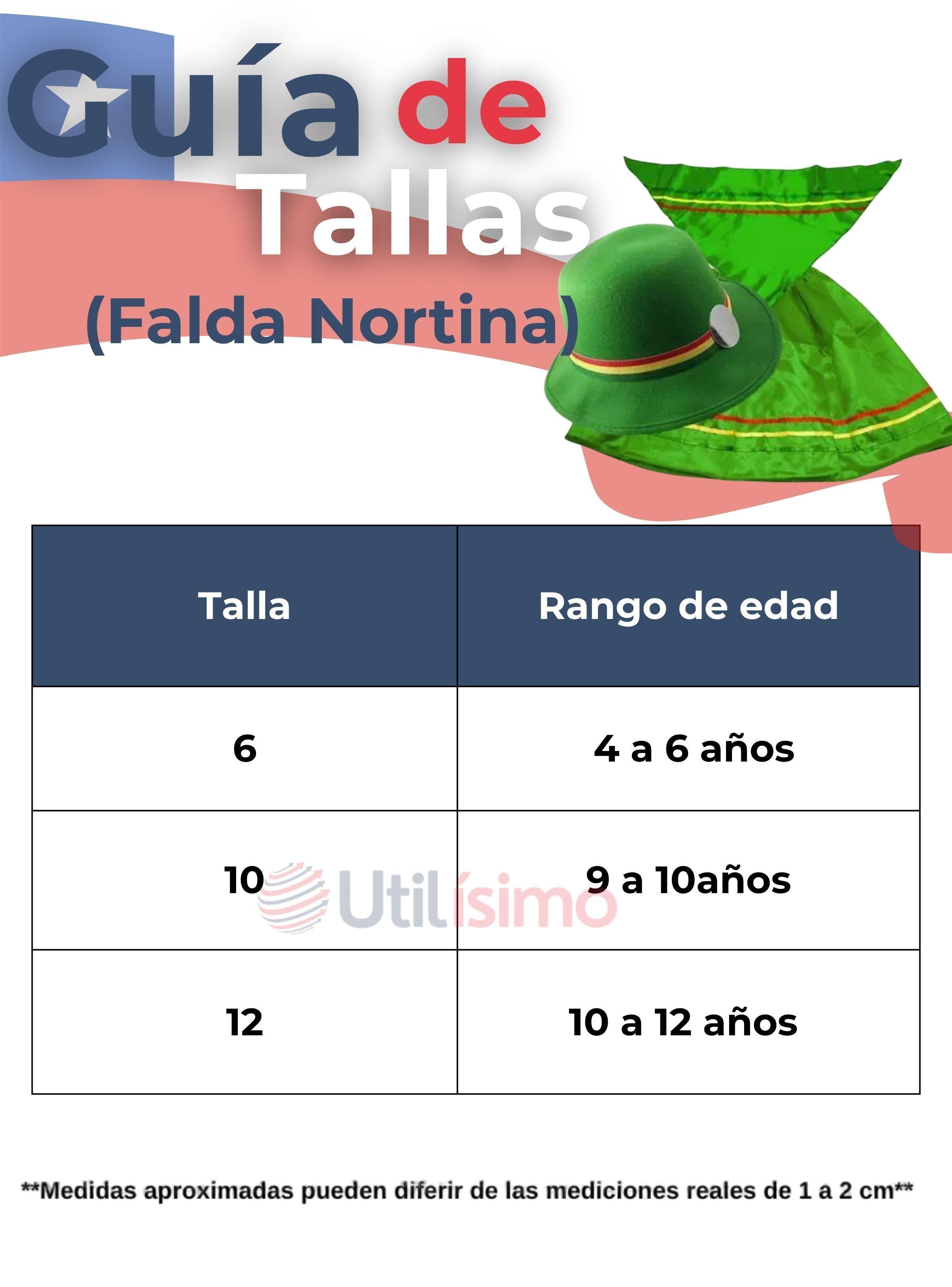 Pack 6 Traje Nortino Verde 4 Piezas Niña Fiestas Patrias Baile Nortino-2