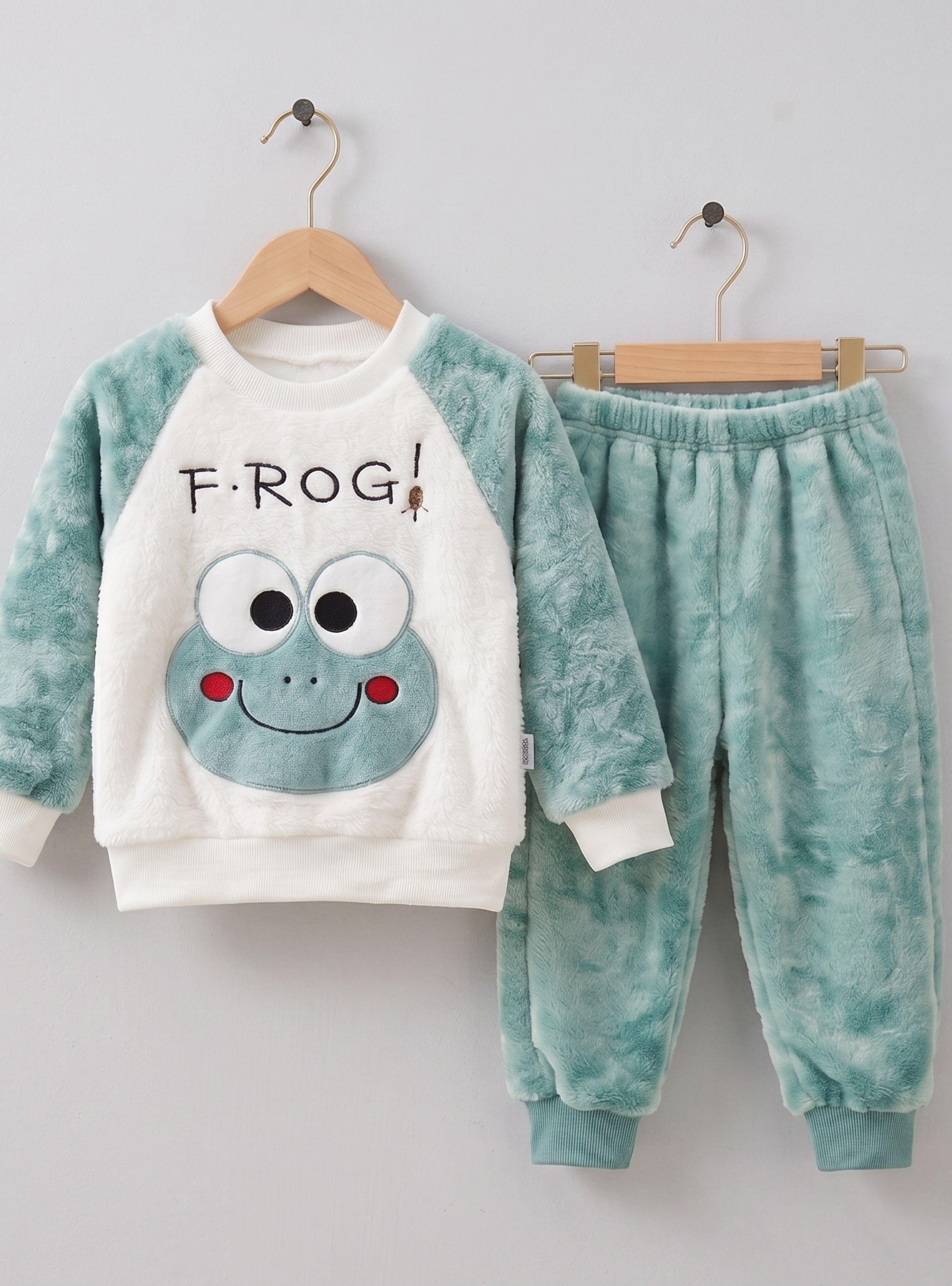 Conjunto 2 Piezas Polerón Buzo Frizado Corderito Liso Niño Bebe-1