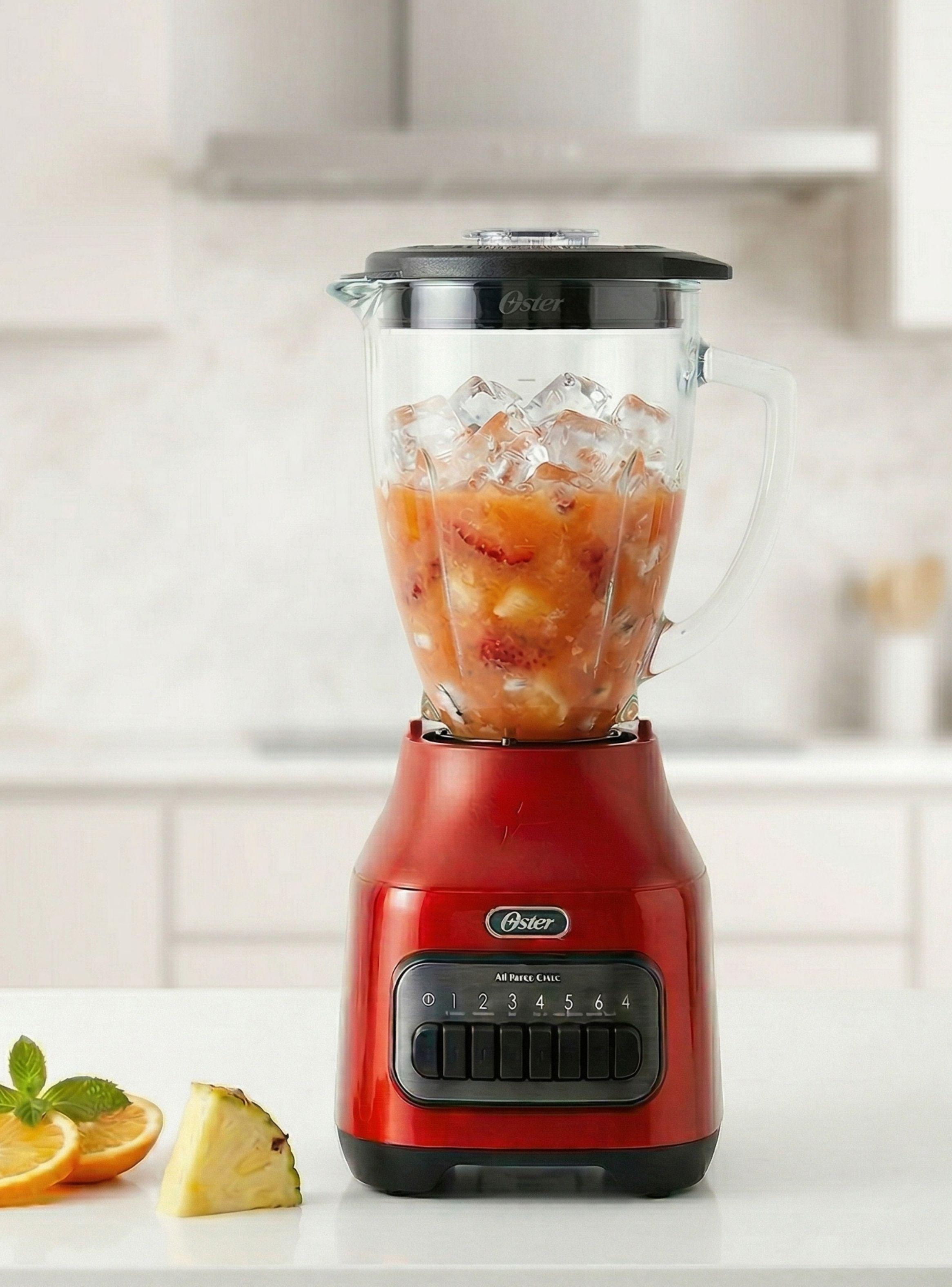 Licuadora Oster® con vaso de vidrio y 6 velocidades más pulso 800 Watts de 1,5Litros-1