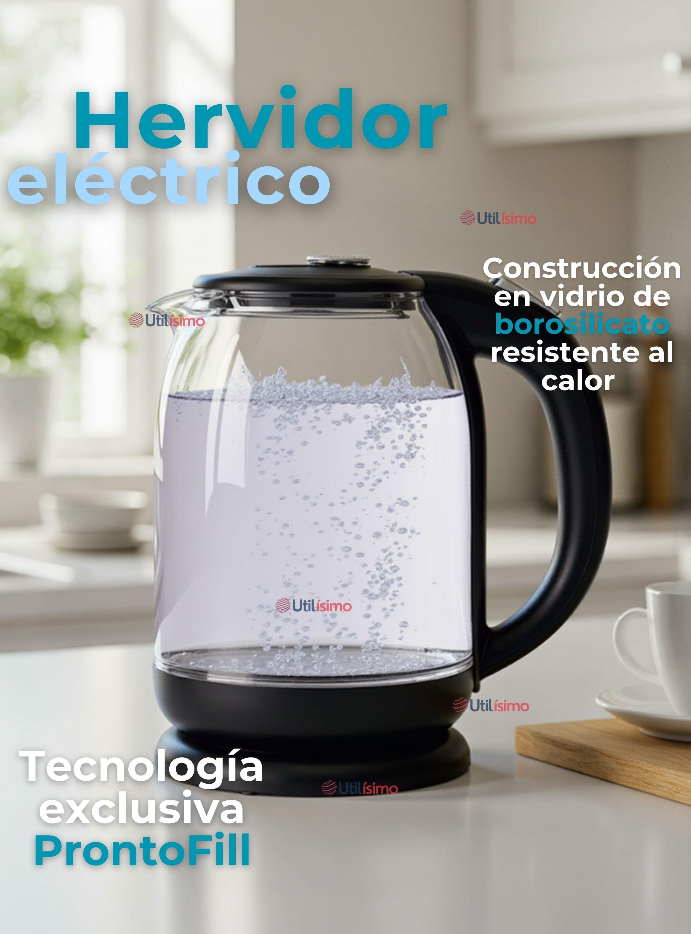 Hervidor Eléctrico Inteligente Vidrio 1,5 L 1500W de Potencia -3