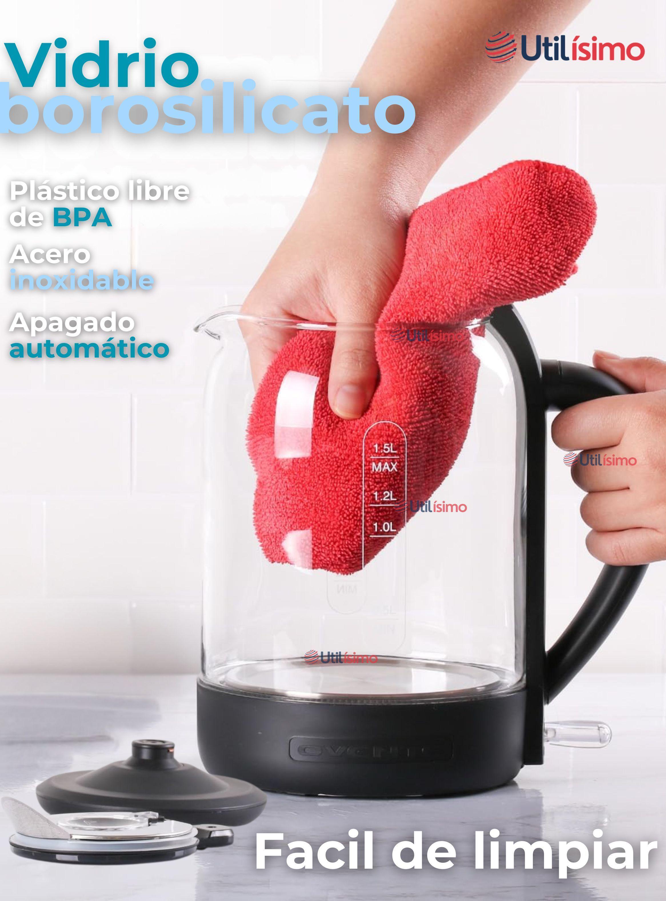 Hervidor Eléctrico Inteligente Vidrio 1,5 L 1500W de Potencia -5