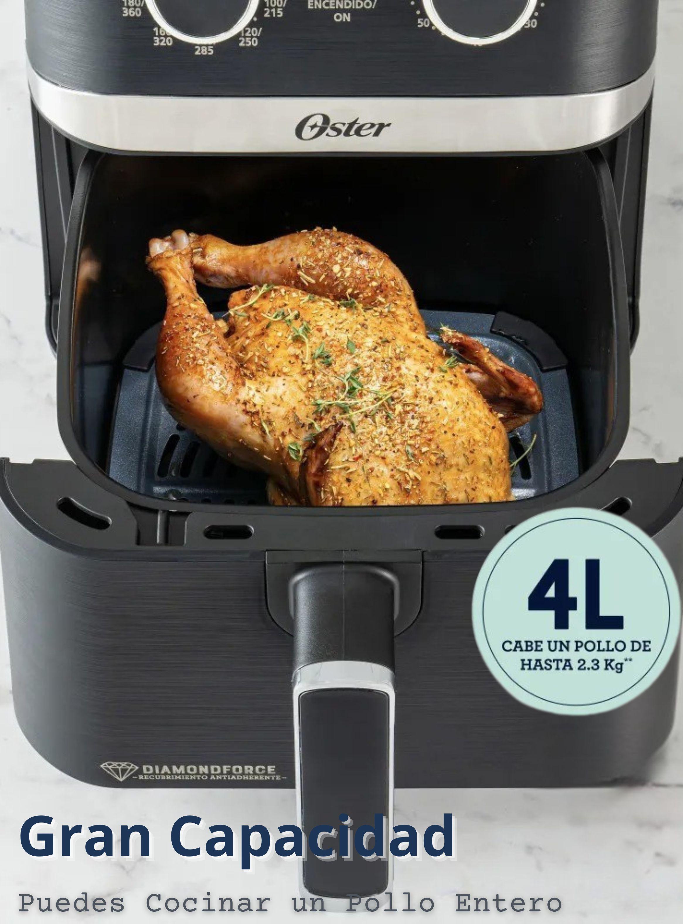 Oster® Freidora de Aire Manual, Recubrimiento Oster® DiamondForce, 4L de Capacidad + 300 Forros-5