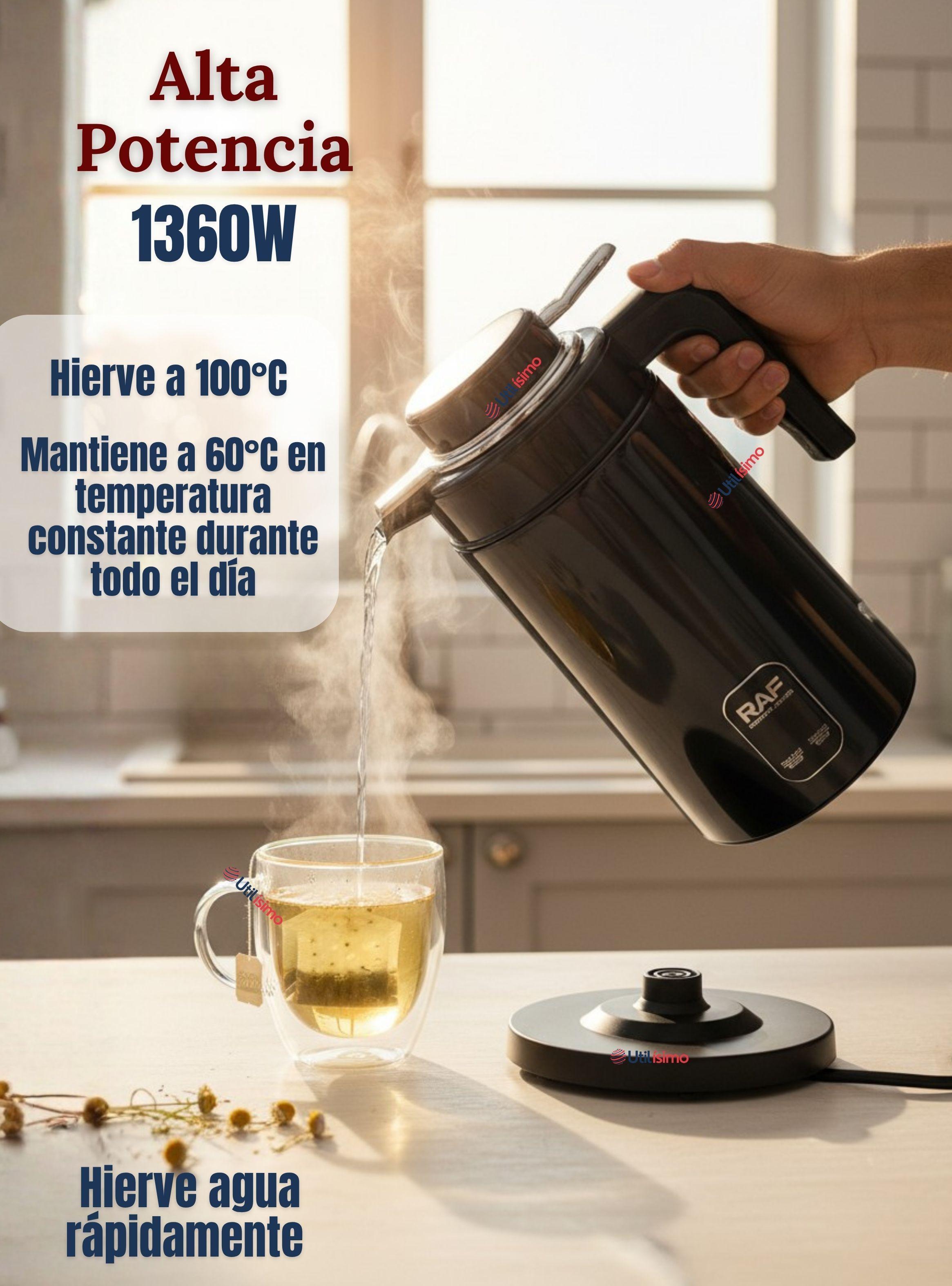 Termo Hervidor Eléctrico RAF 1360W Capacidad 2 Litros Negro-5