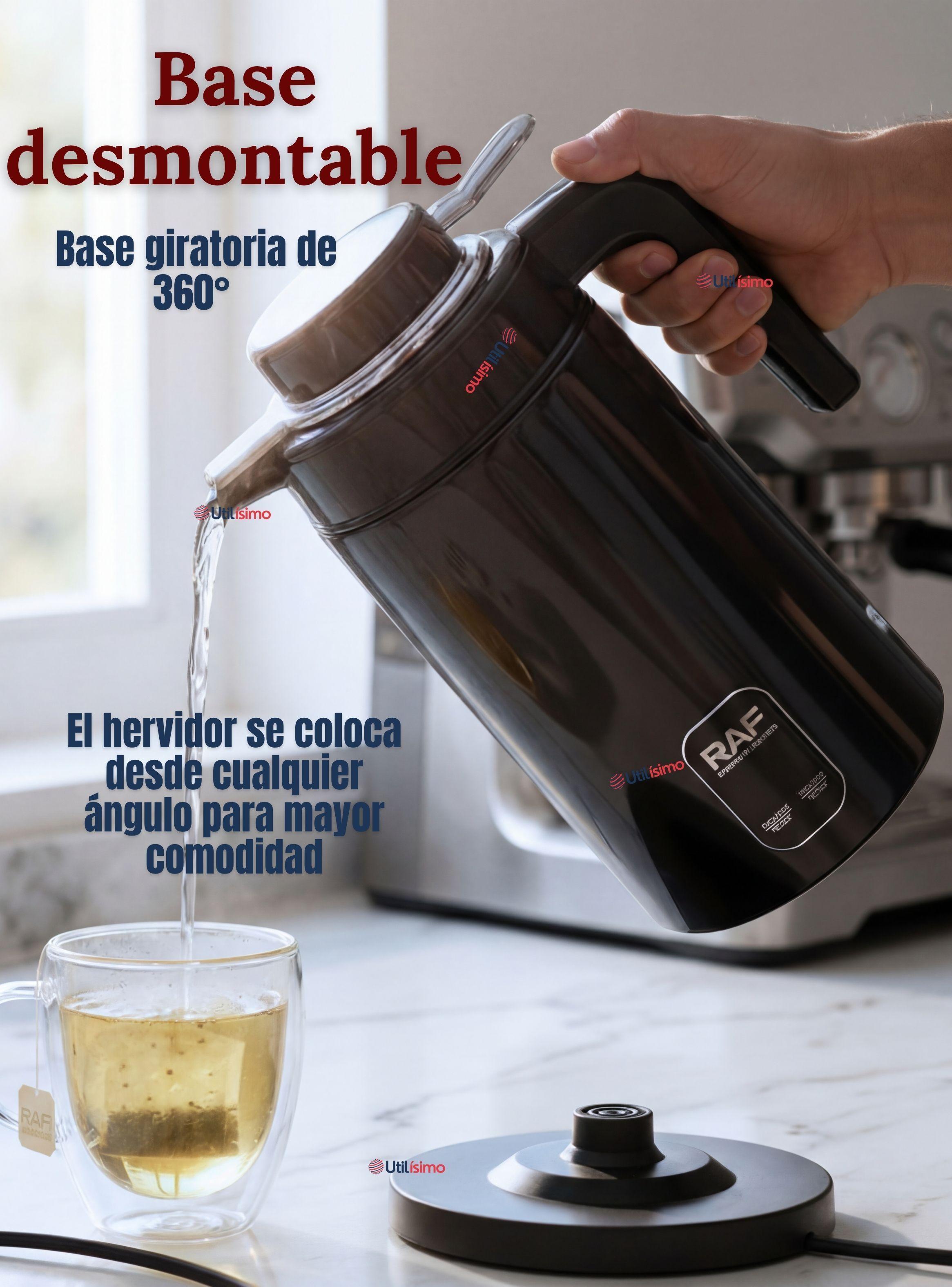 Termo Hervidor Eléctrico RAF 1360W Capacidad 2 Litros Negro-6