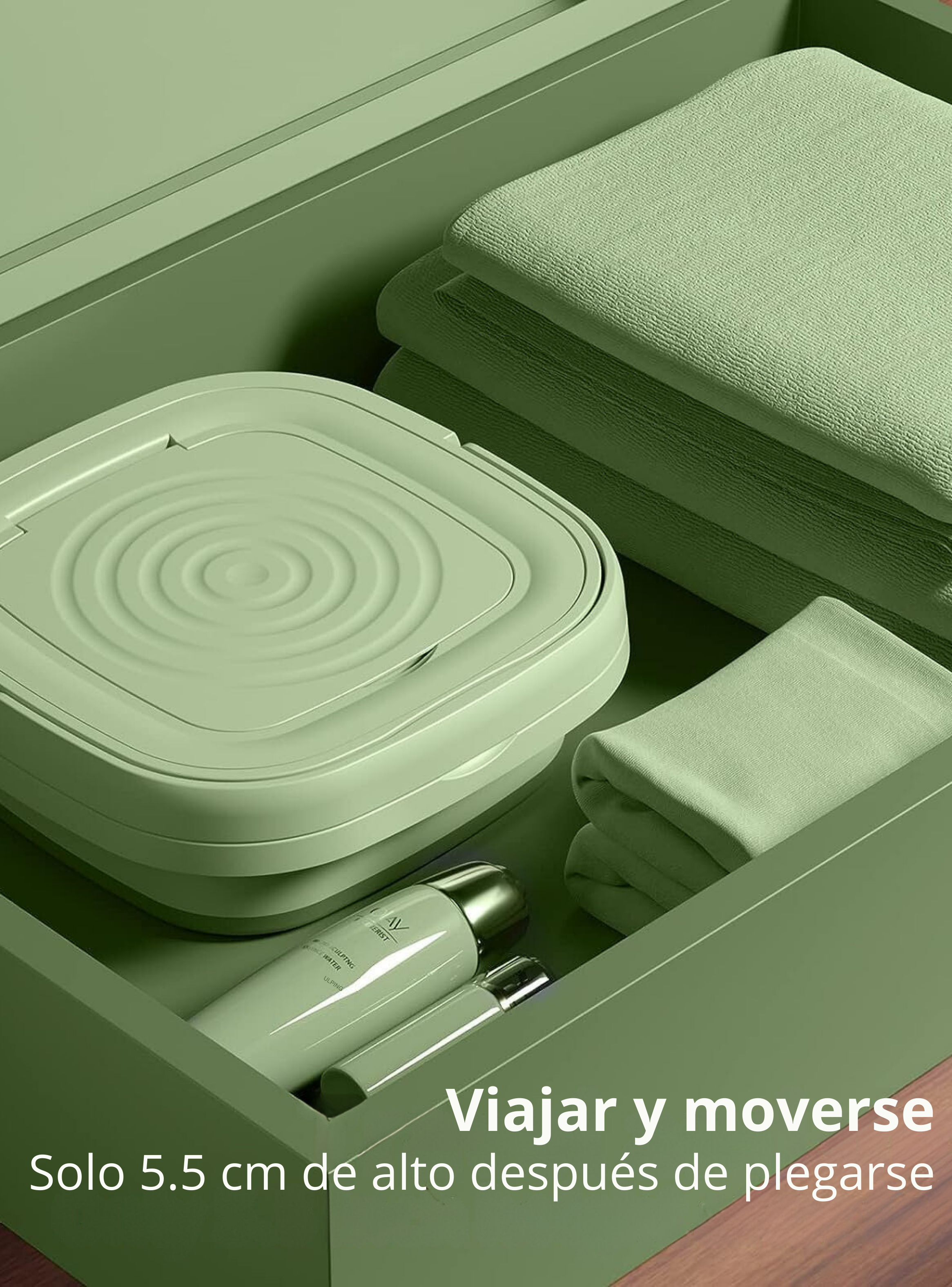 Mini Lavadora Portátil Plegable 6 LItros De Cubo Pequeño-4