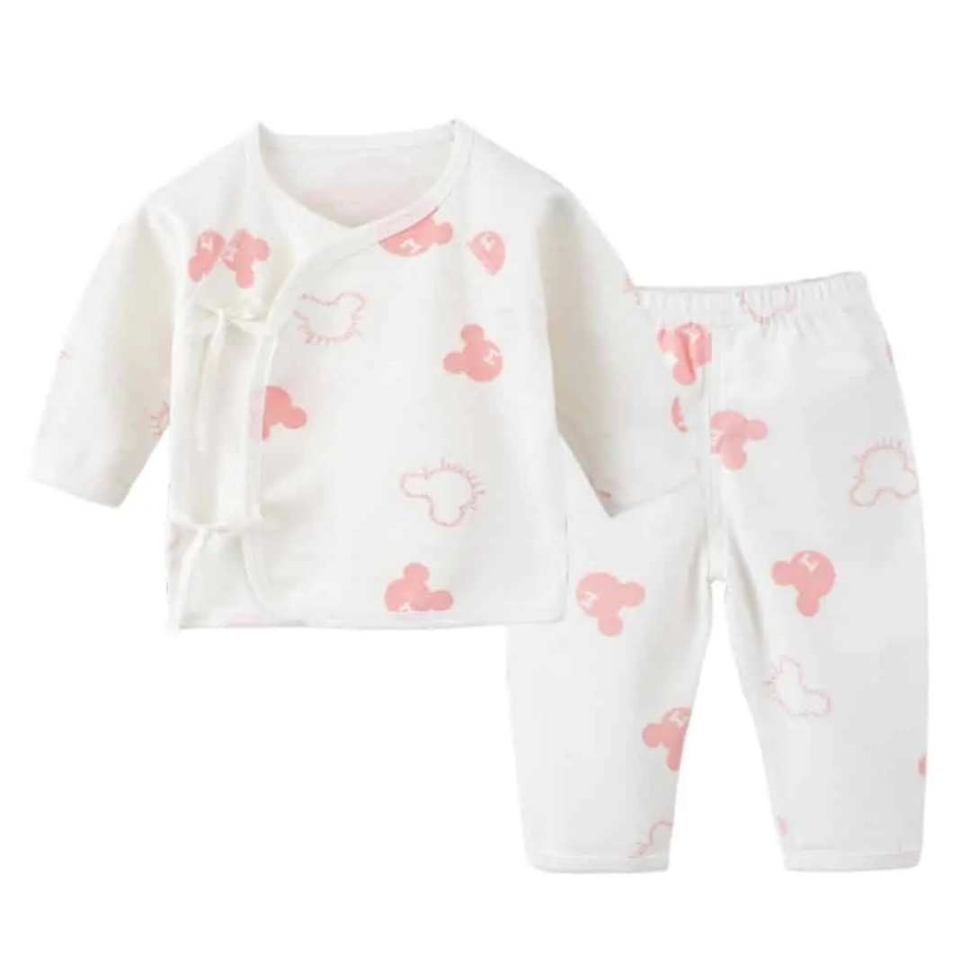 Set 2 Piezas Pijama Niña Mickey Rosa Jump Kids 100% Algodón-0