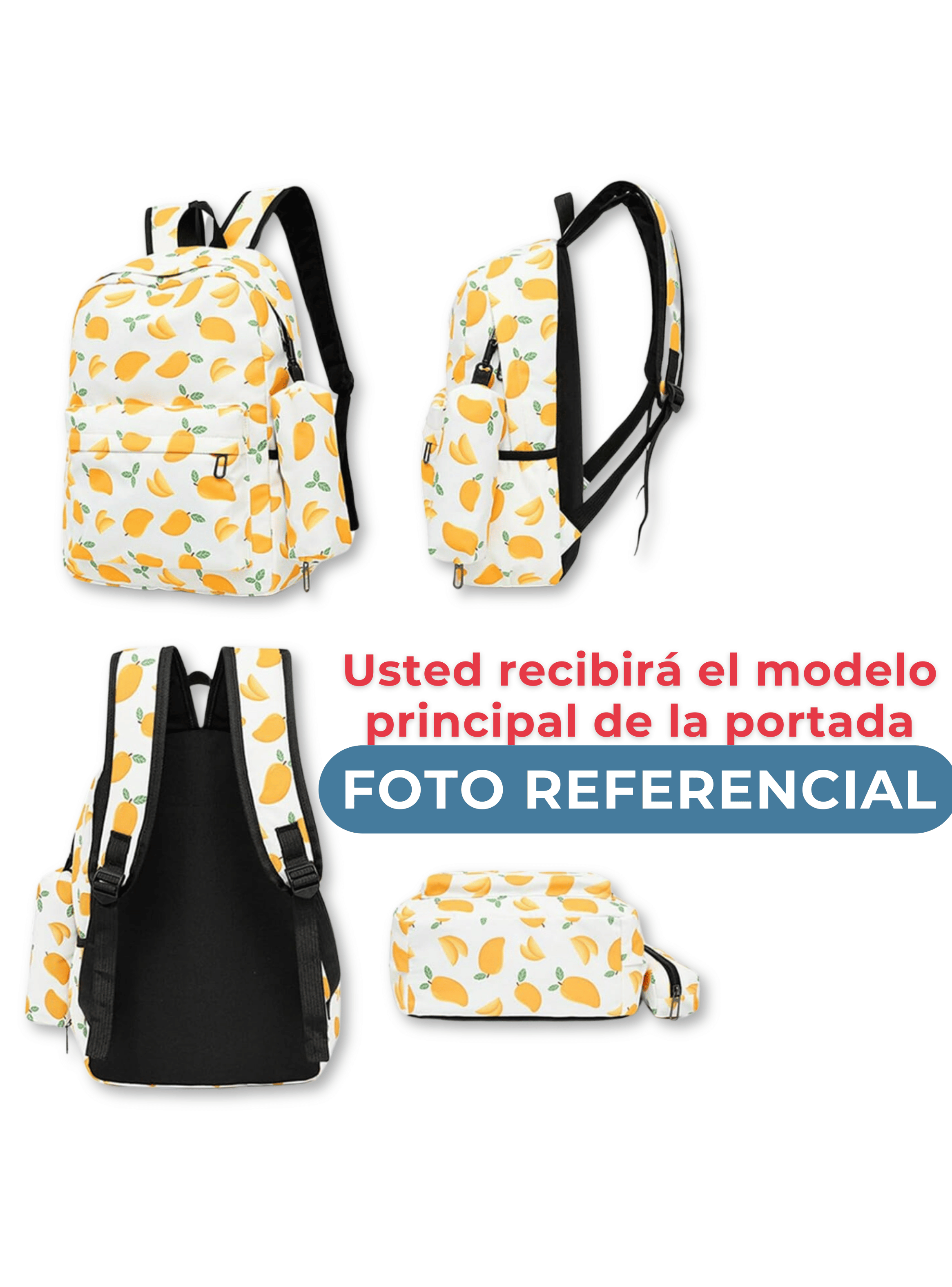 Pack Mochila Lonchera Estuche 43cm Juvenil y Escolar Fox-2