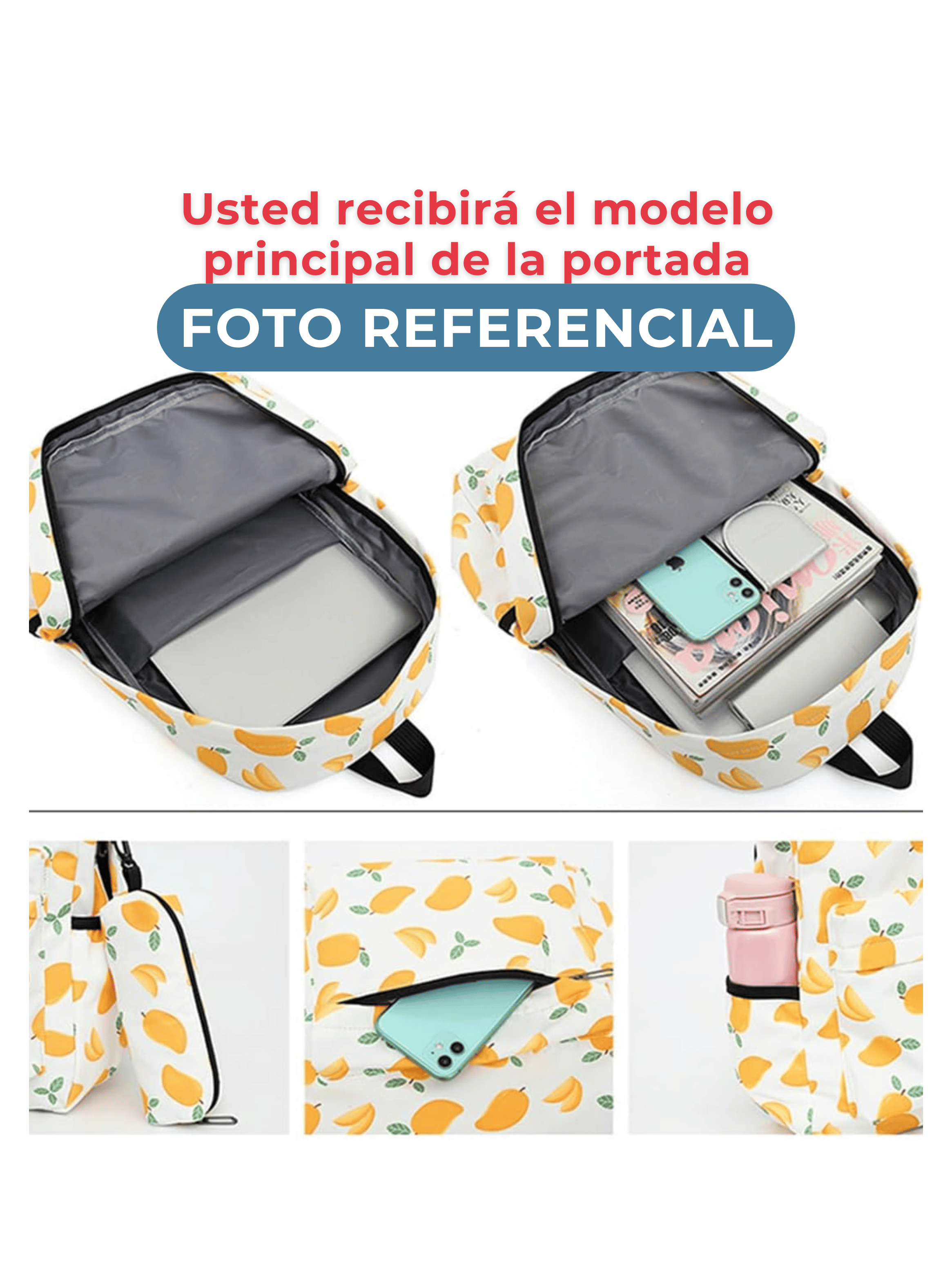 Pack Mochila Lonchera Estuche 43cm Juvenil y Escolar Fox-3