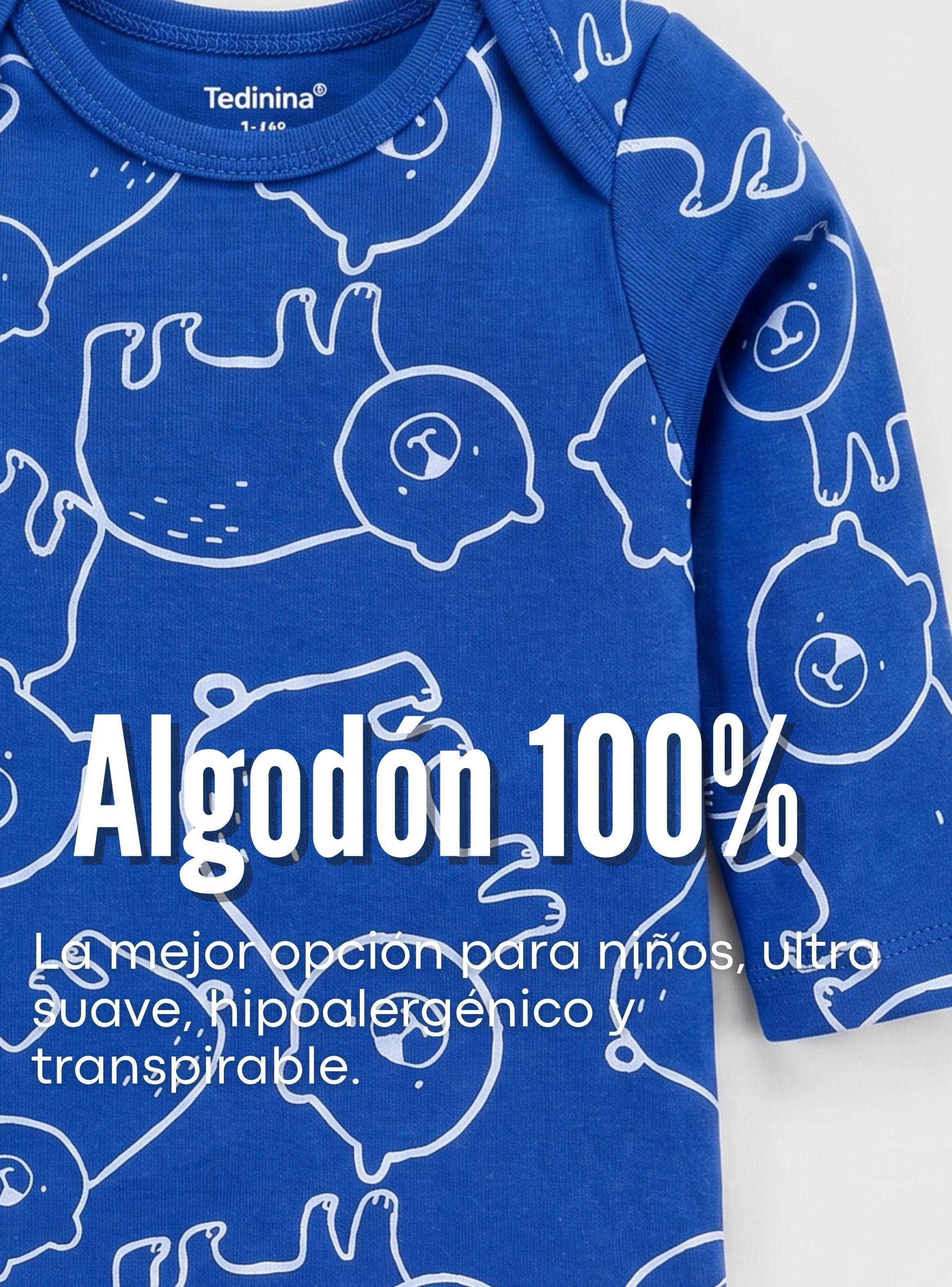 Pack 4 Bodys Manga Larga 100% Algodón Tedmimak  Bebé Niño Aventure Nature-7