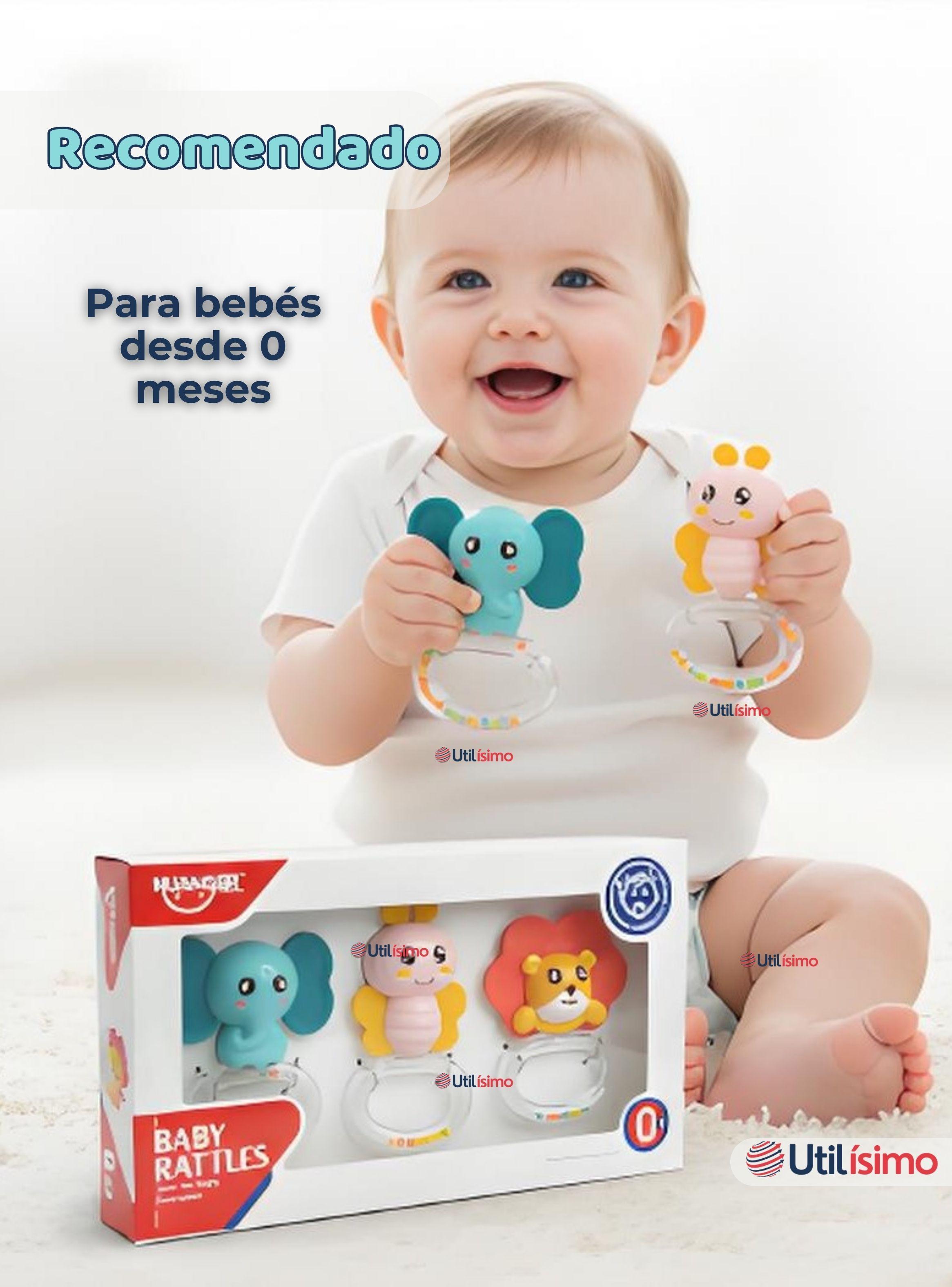 Set de 3 Piezas Sonajeros Cascabel Juguetes para bebé Niño o Niña-5