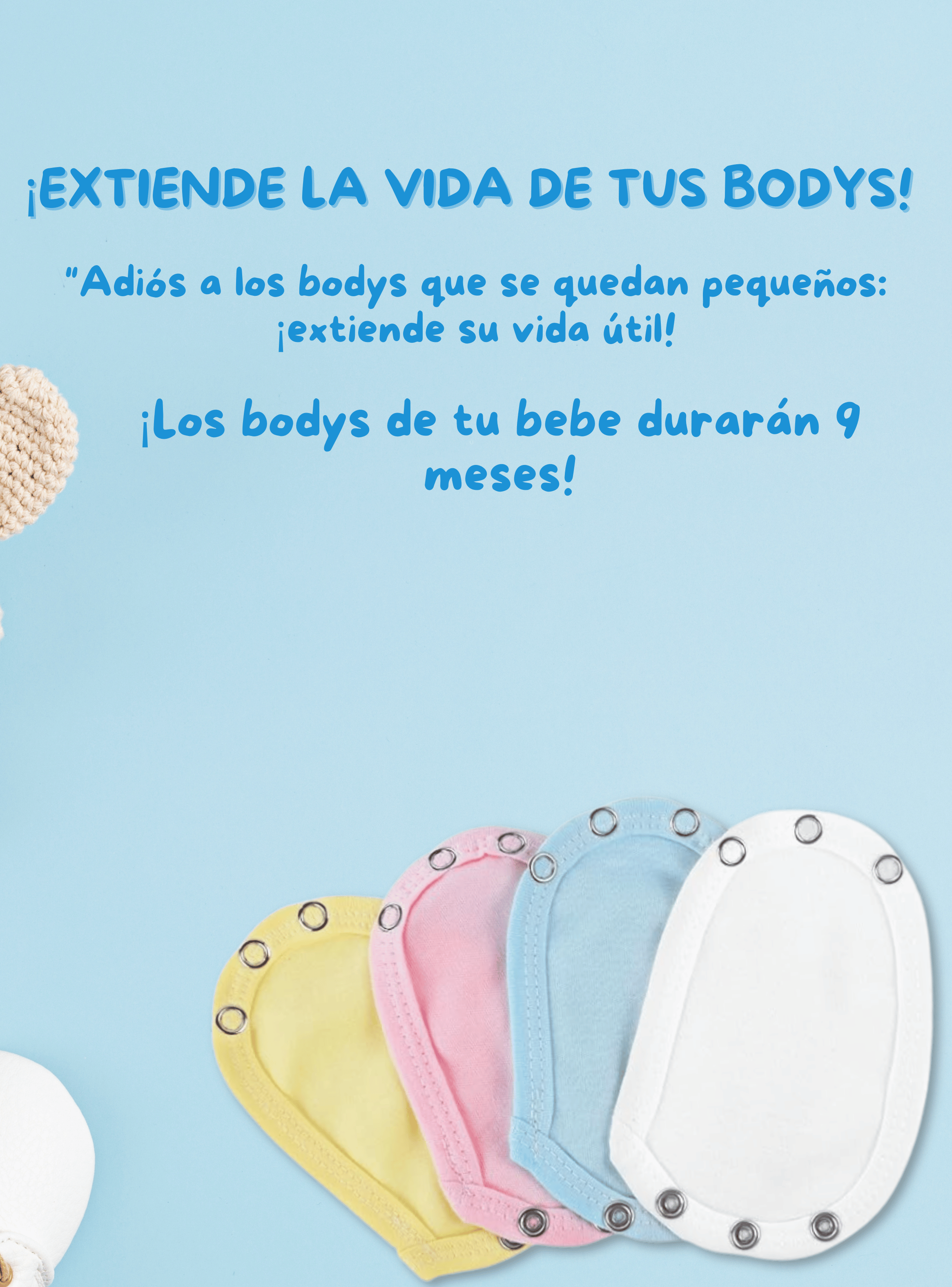 Pack 4 Unidades Extensor Body Bebé +Pack 4 Bodys Algodón Niño Manga Corta Animales infatiles-7