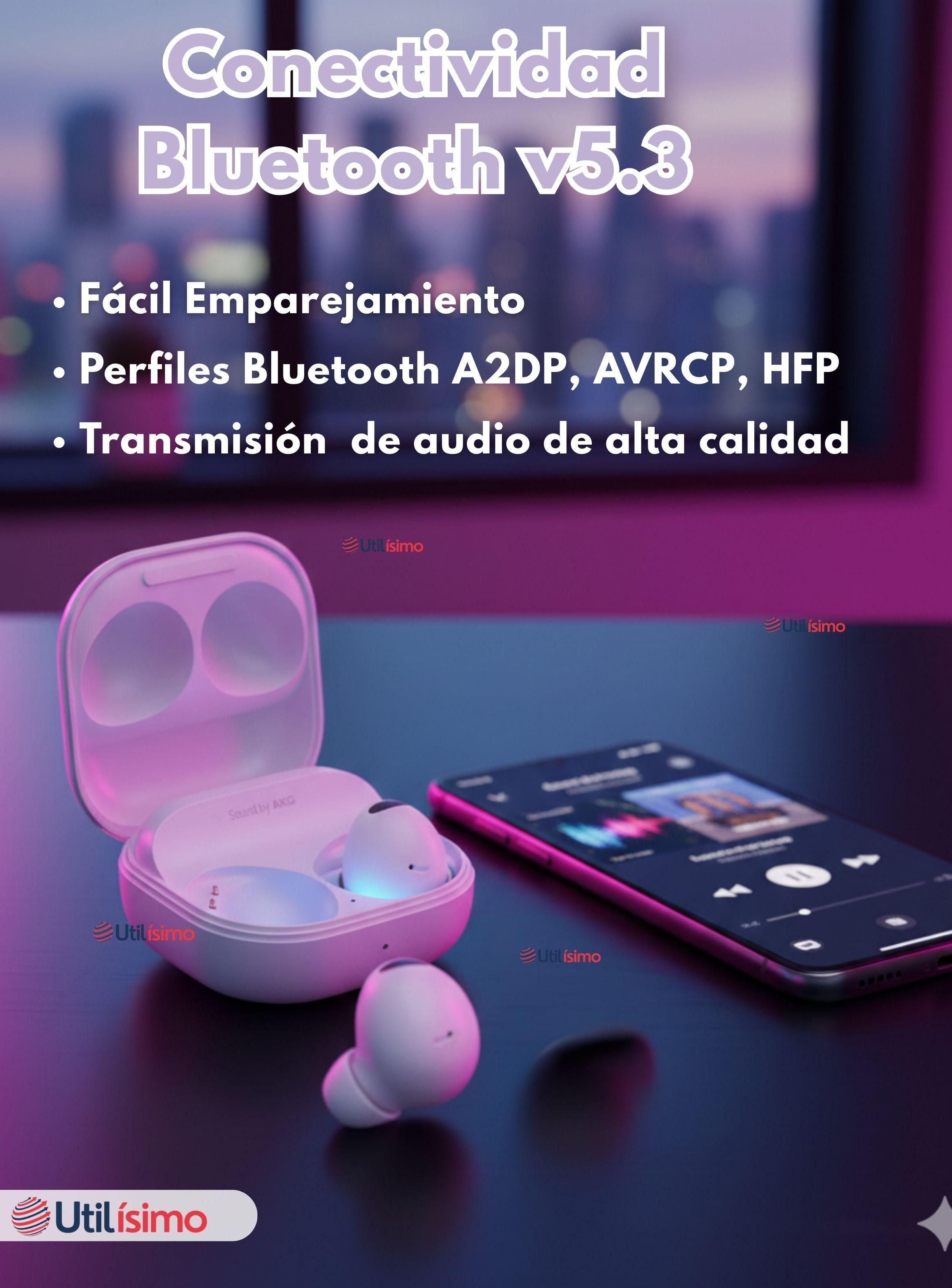 Audífonos Inalámbricos Bluetooth 5.3 Genérico Color Blanco-4