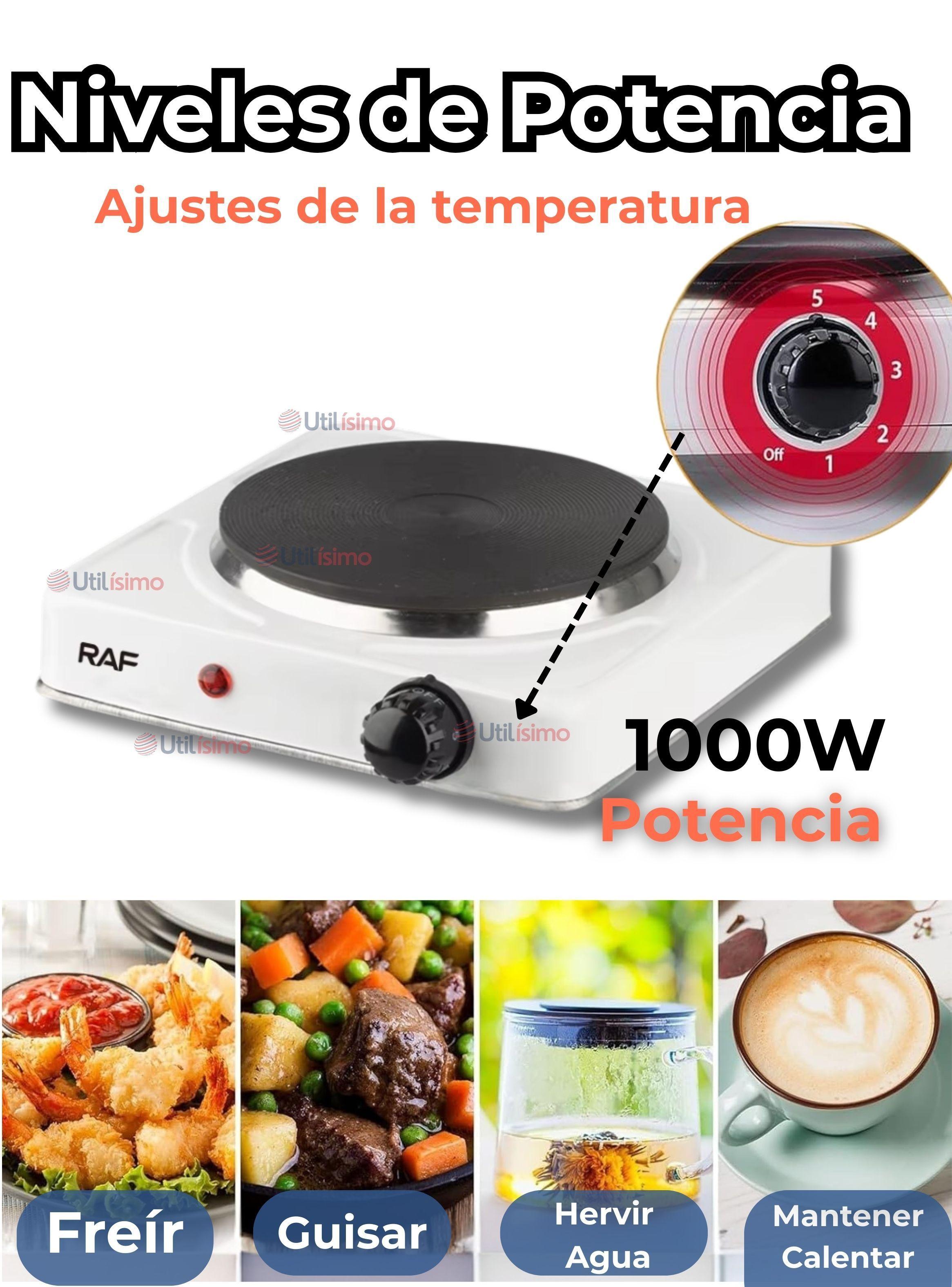 Cocina Eléctrica Portátil 1 Plato 1000W de Potencia -3