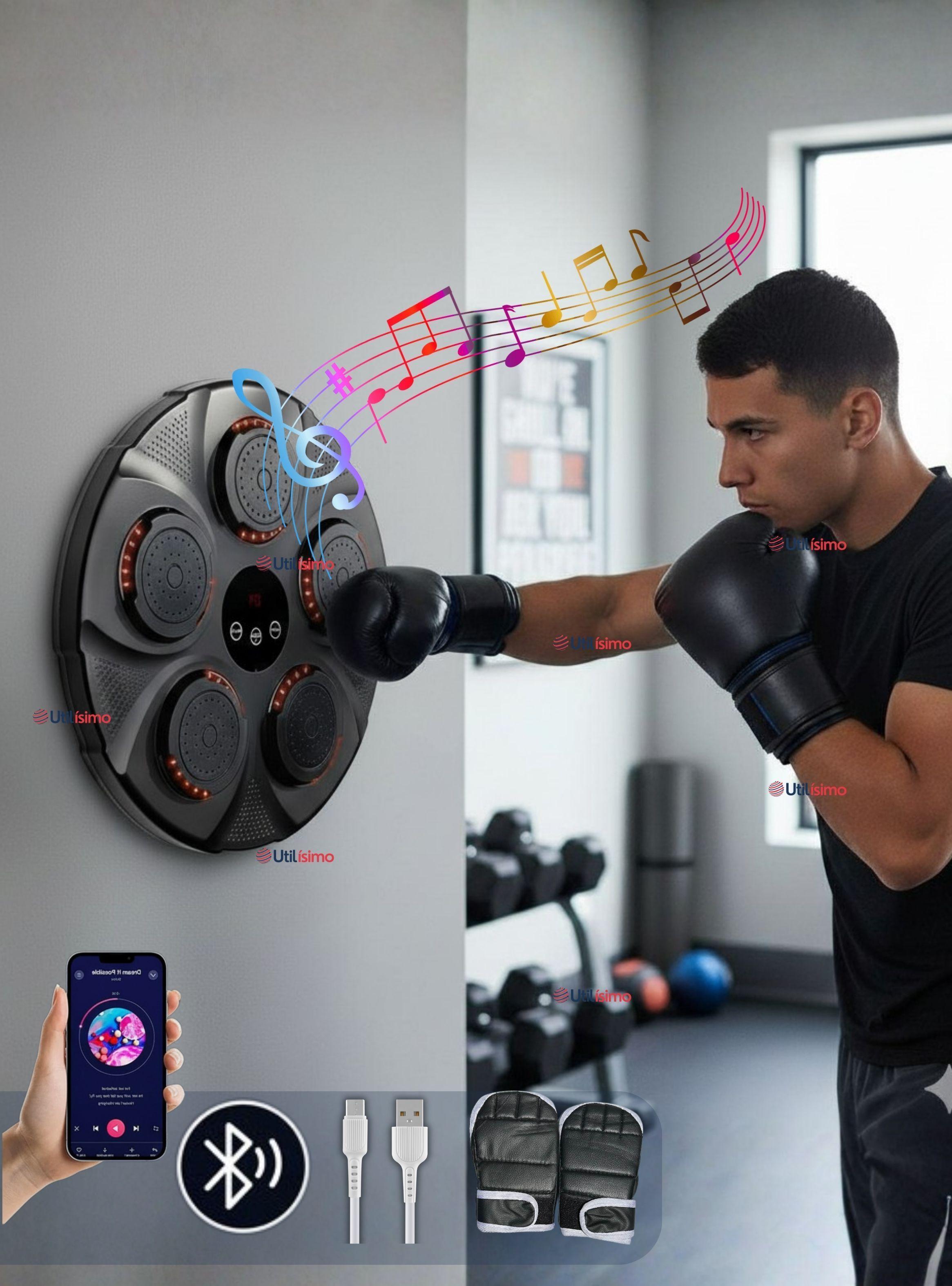 Máquina Boxeo Musical con Bluetooth y Guantes para Adultos-0