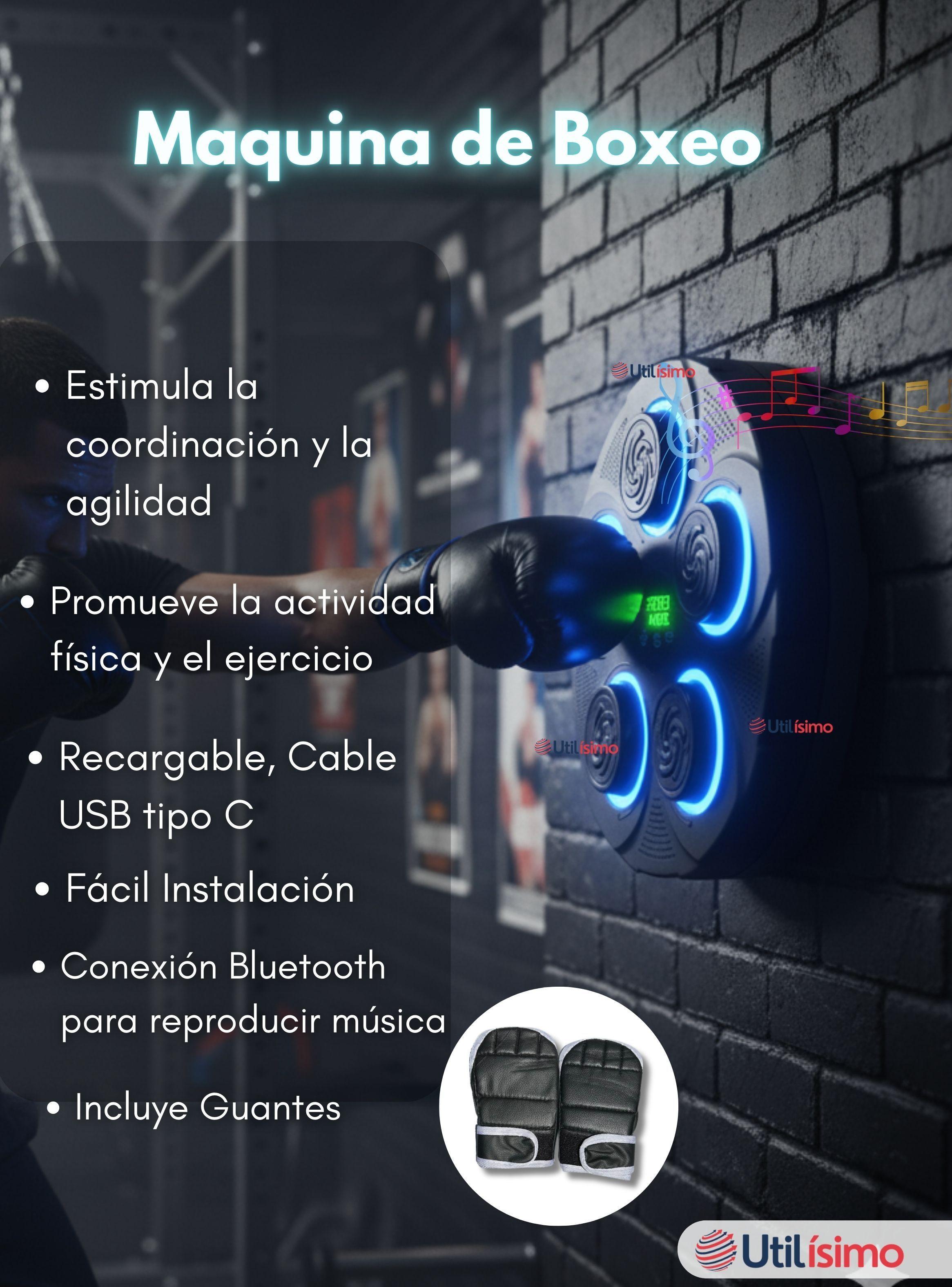 Máquina Boxeo Musical con Bluetooth y Guantes para Adultos-1
