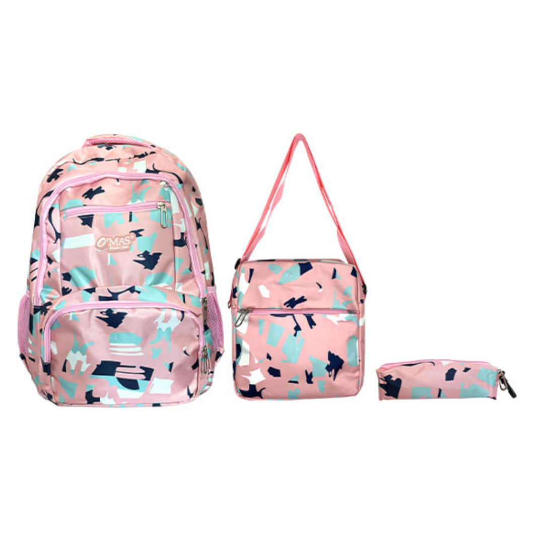 Mochila Escolar Estampado con Lonchera y Estuche 46X31X19CM Surtido-0