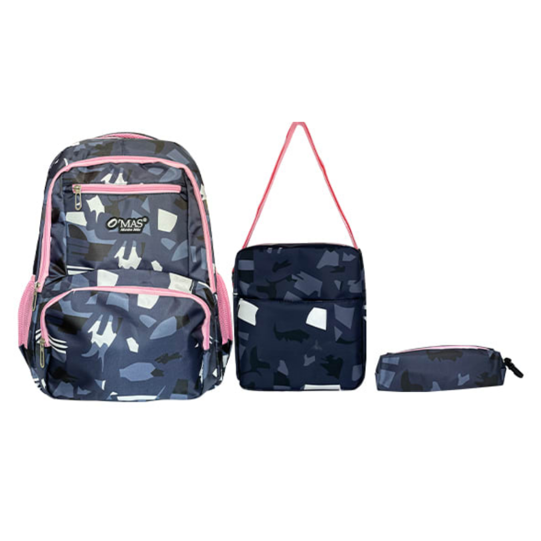 Mochila Escolar Estampado con Lonchera y Estuche 46X31X19CM Surtido-2