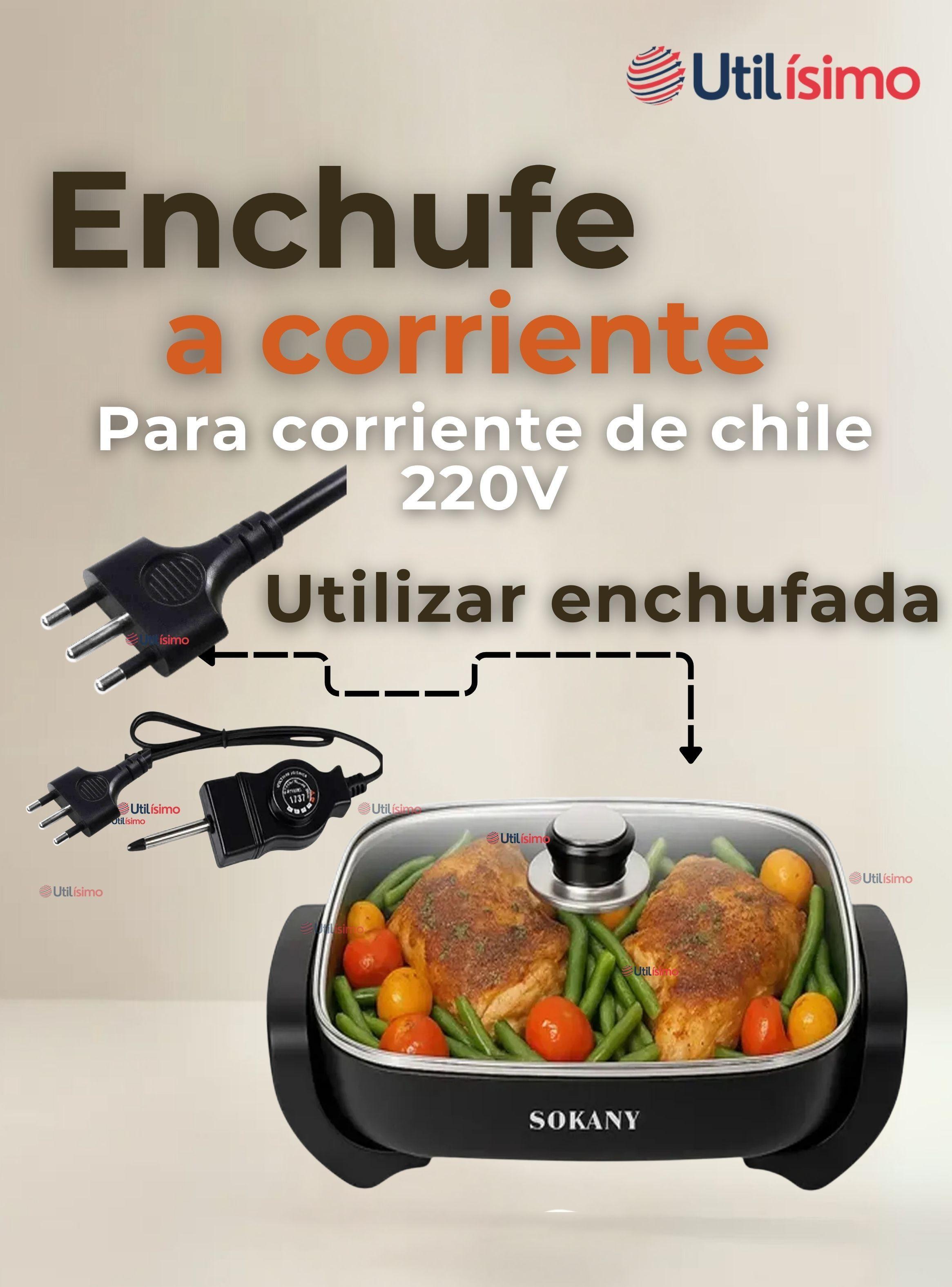 Sartén Eléctrico Sokany 1500W  Olla Antiadherente Multifuncional-6