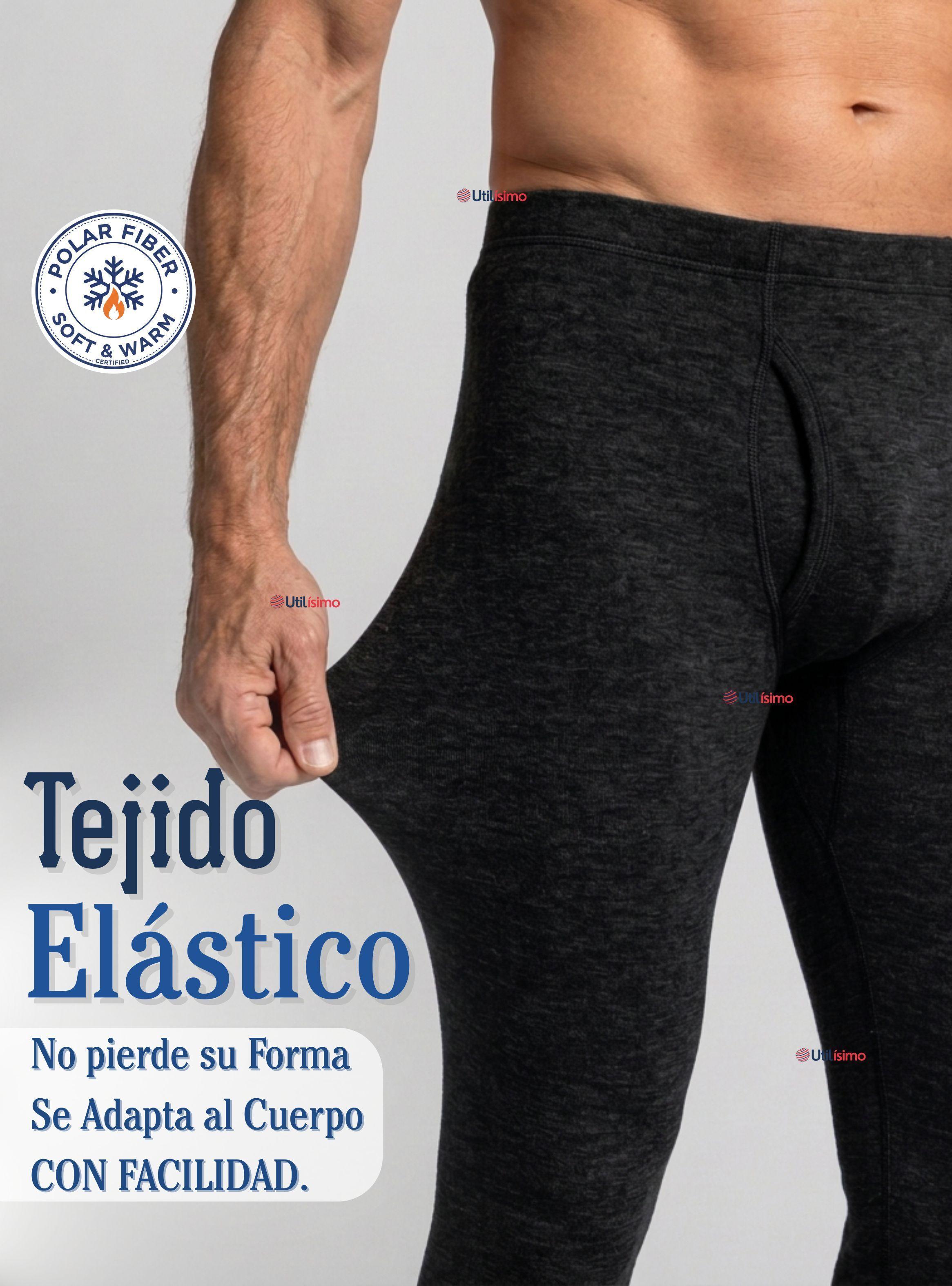 Pack 3 Calzas Polar Hombre Térmica Invierno Calzoncillos Largo-6