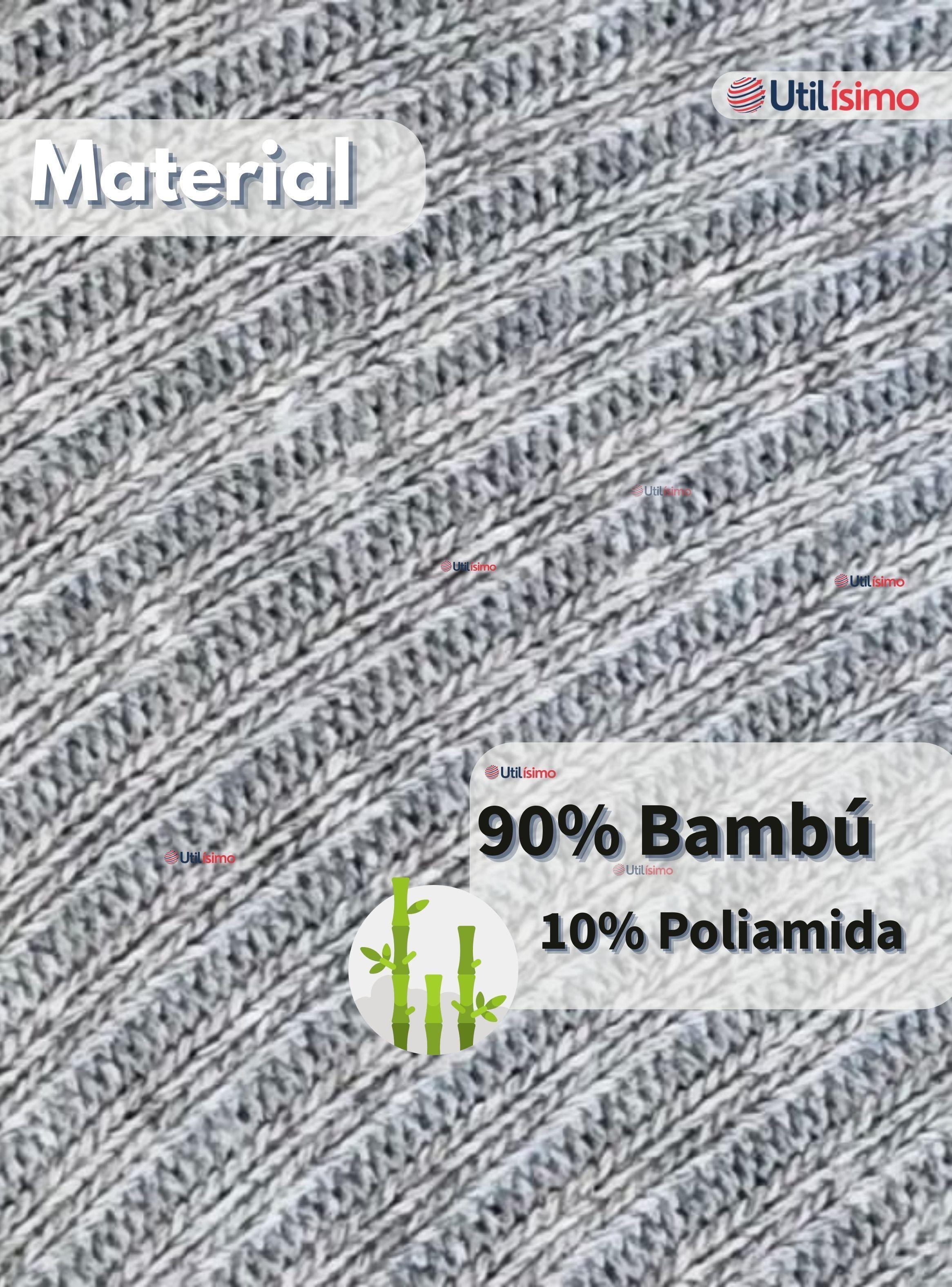 Pack 3 Calcetines Escolares Largo Bambú Color Gris Niñas-6