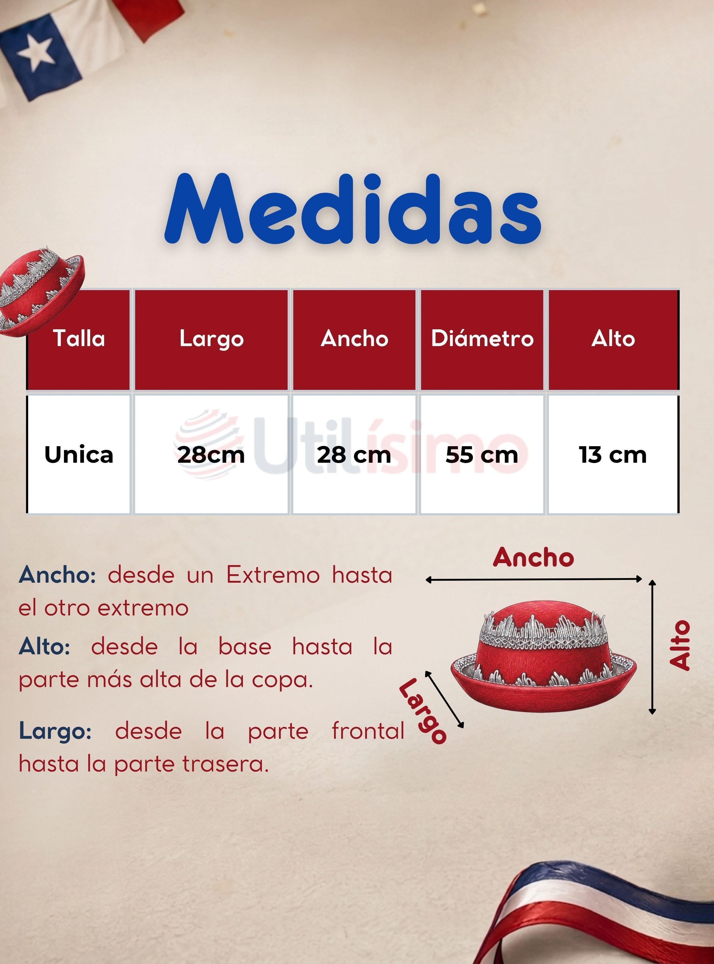 Sombrero Gorro Caporal Mujer Fiestas Patrias Rojo Bailes Típico-3