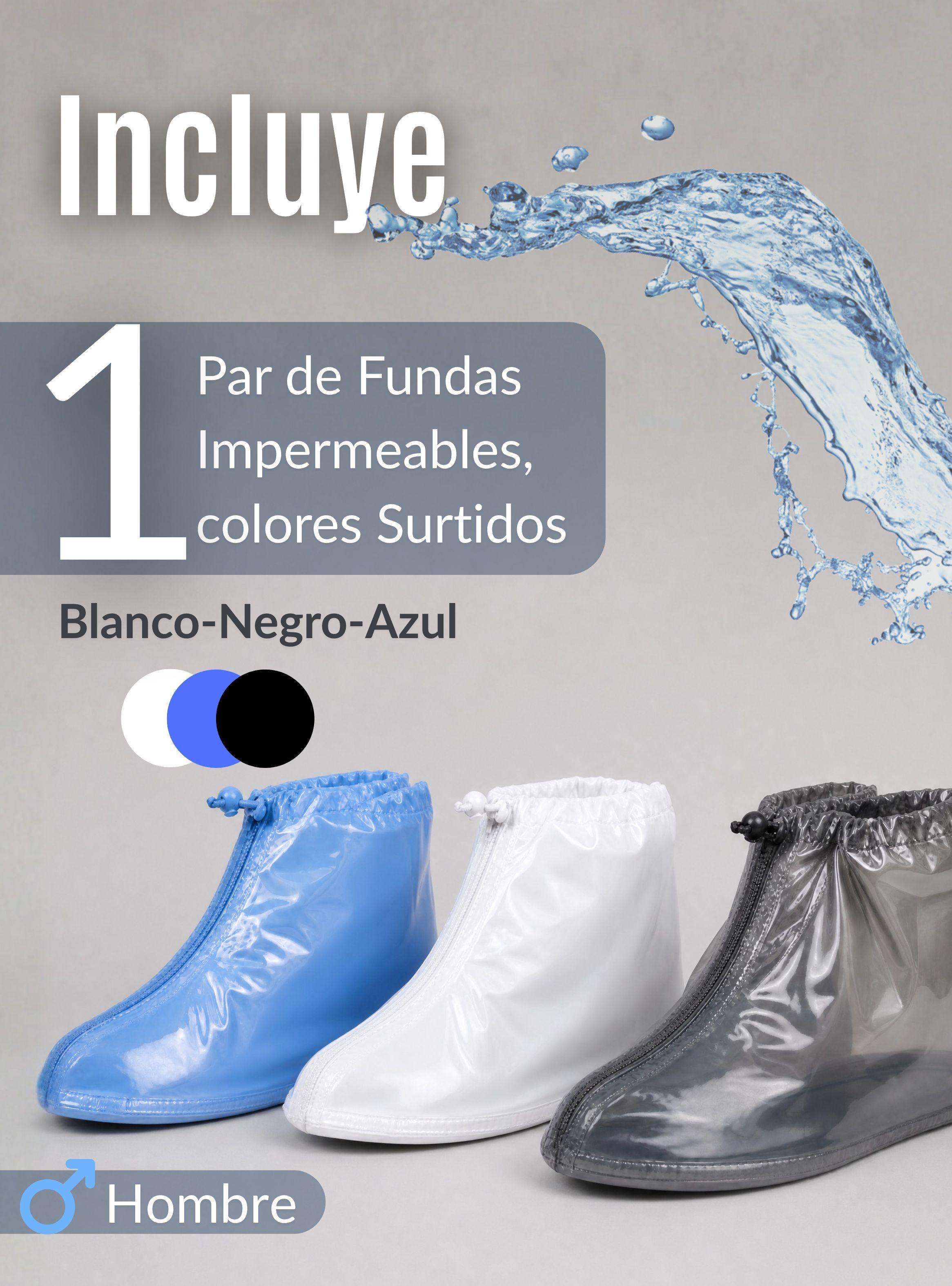 Fundas Cubre Calzado Impermeables Aislante Lluvia Hombre 1 Par Surtido -2