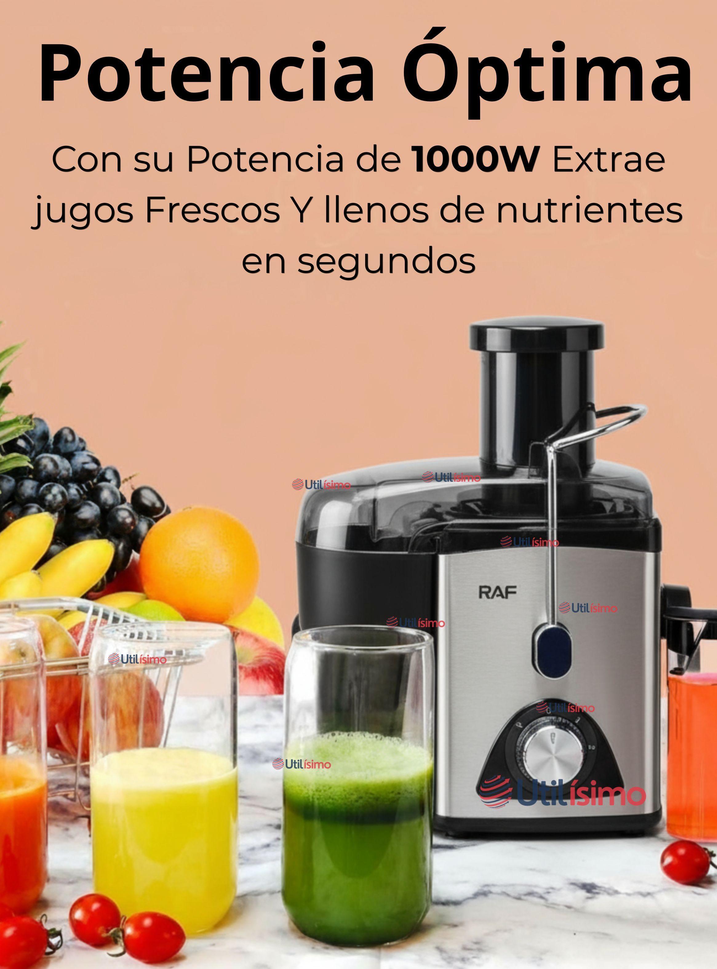Exprimidor de Jugos Eléctrico 1000W de Potencia Extractor Frutas y Verduras-2