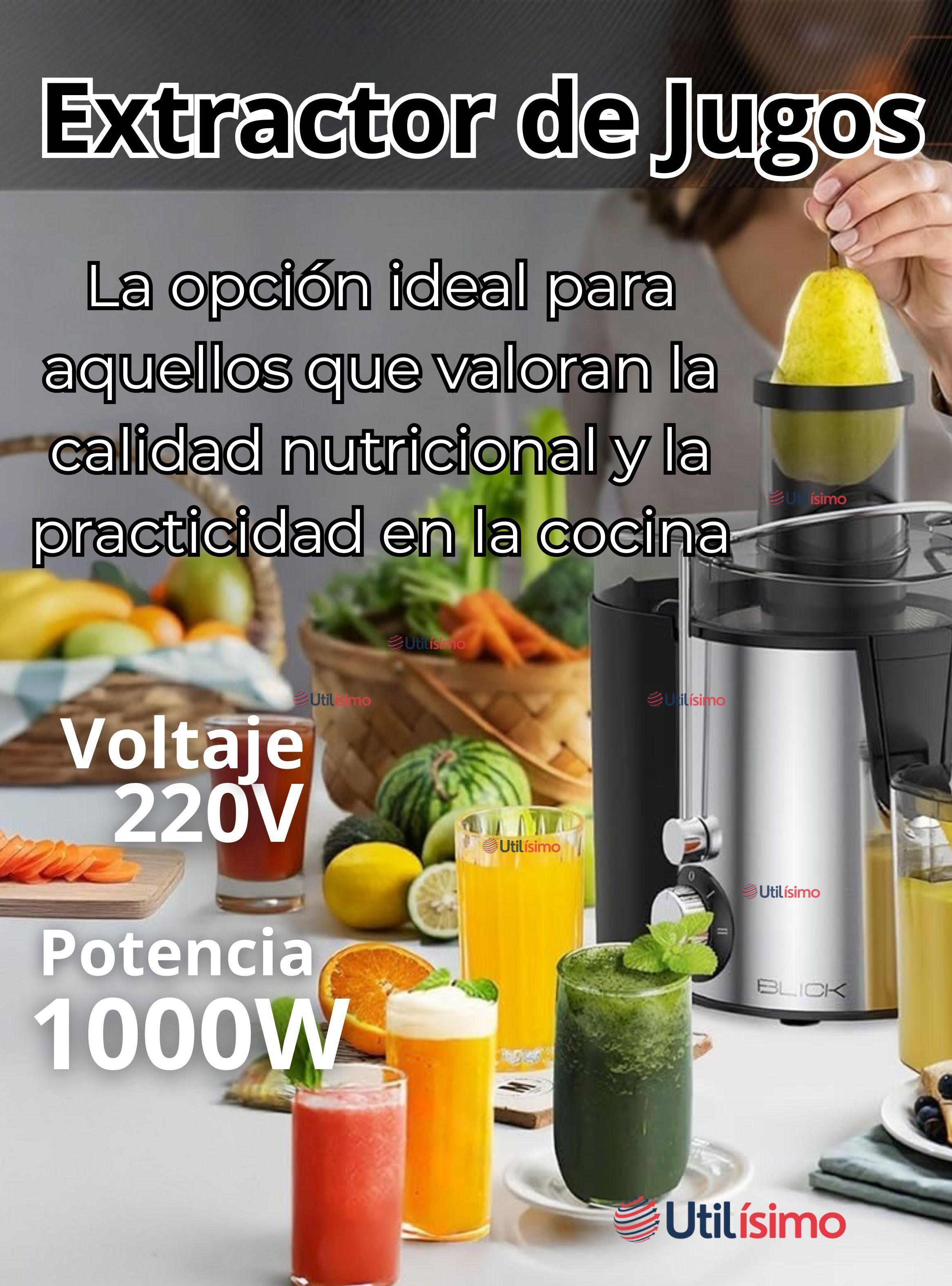 Exprimidor de Jugos Eléctrico 1000W de Potencia Extractor Frutas y Verduras-6