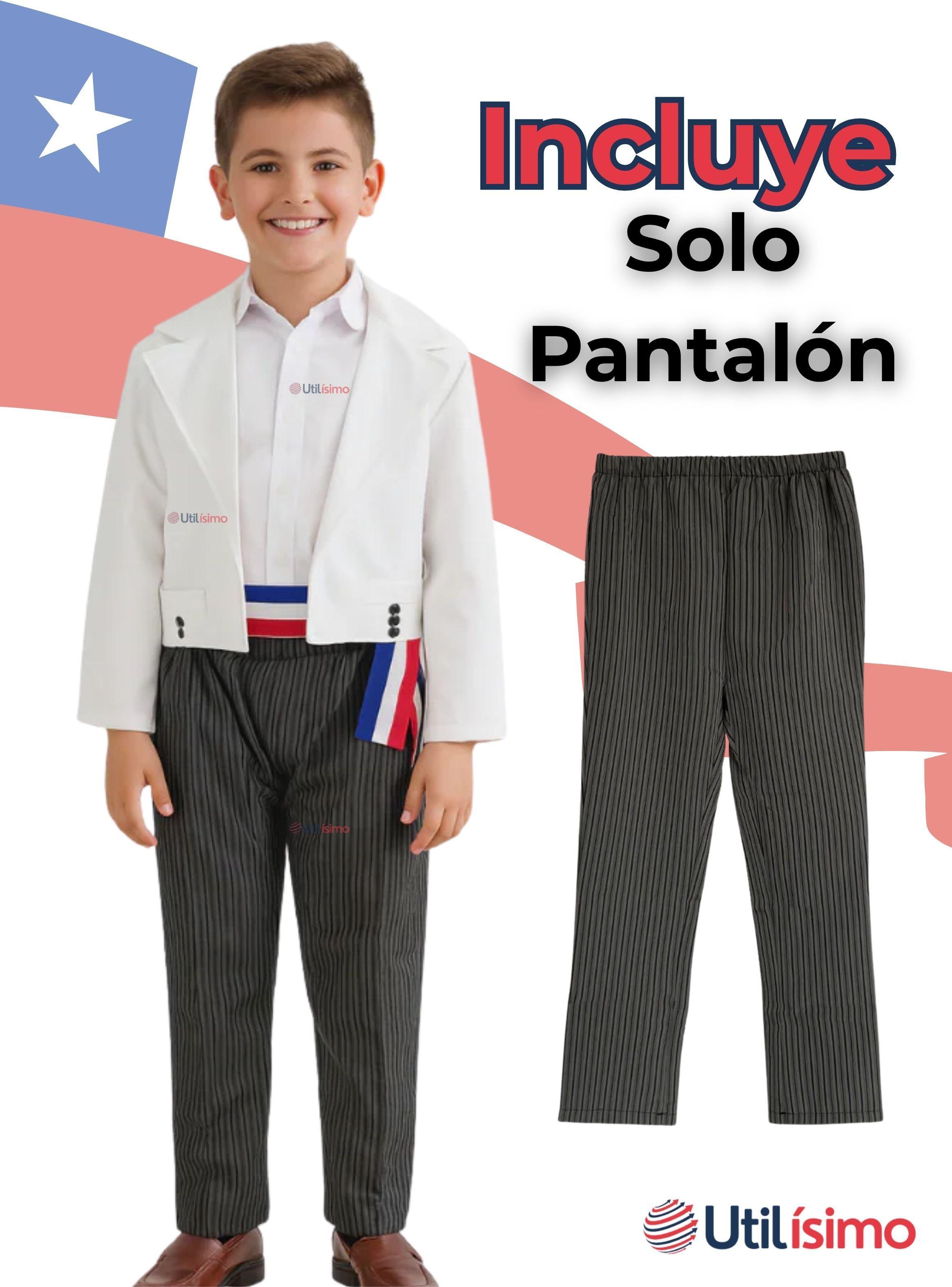 Pantalón Huaso Niños Gris con Rayas Fiestas Patrias-4