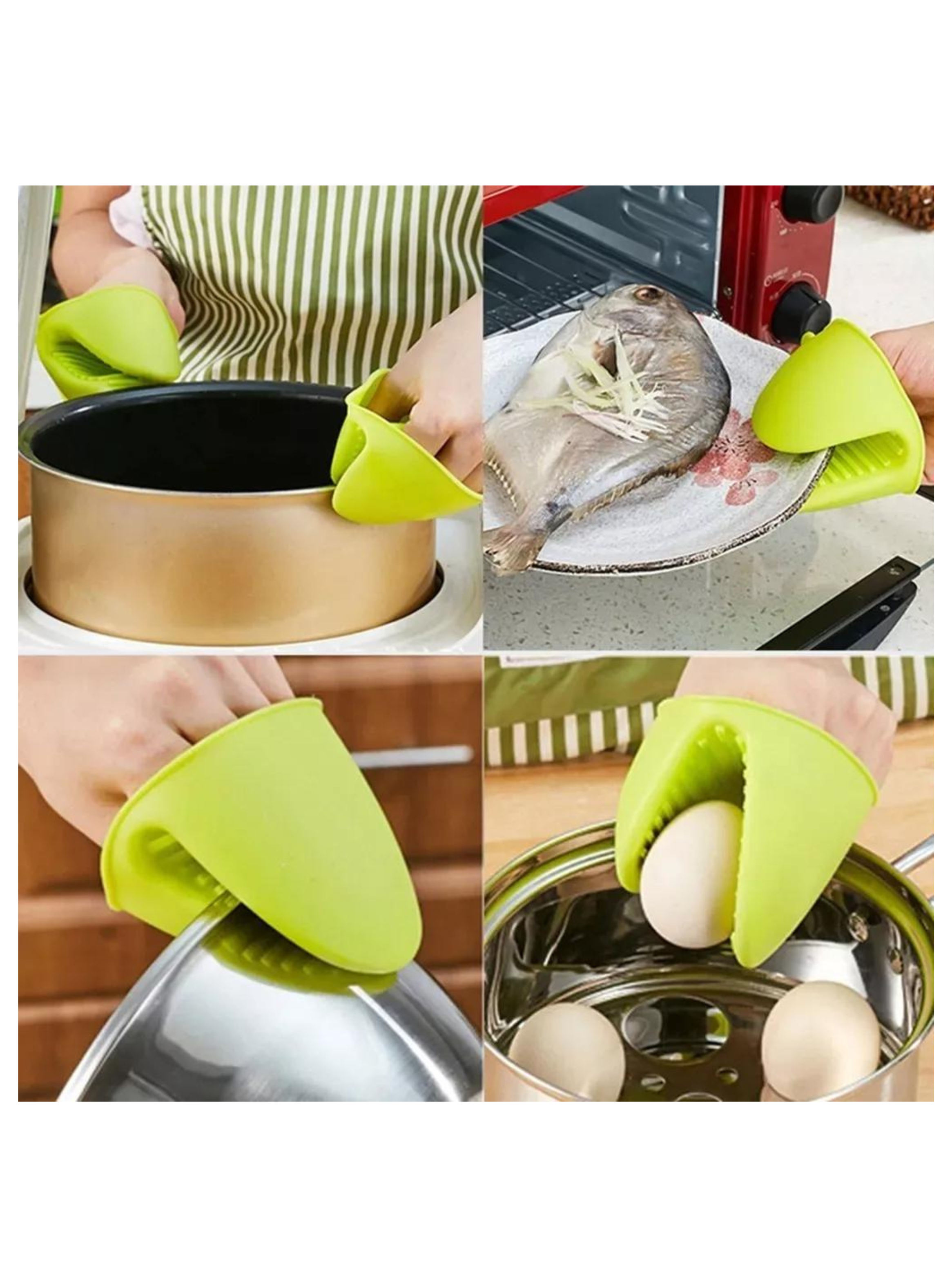 Guantes Para Horno Toma Olla Protector De Silicona Cocina Pack de 2-5