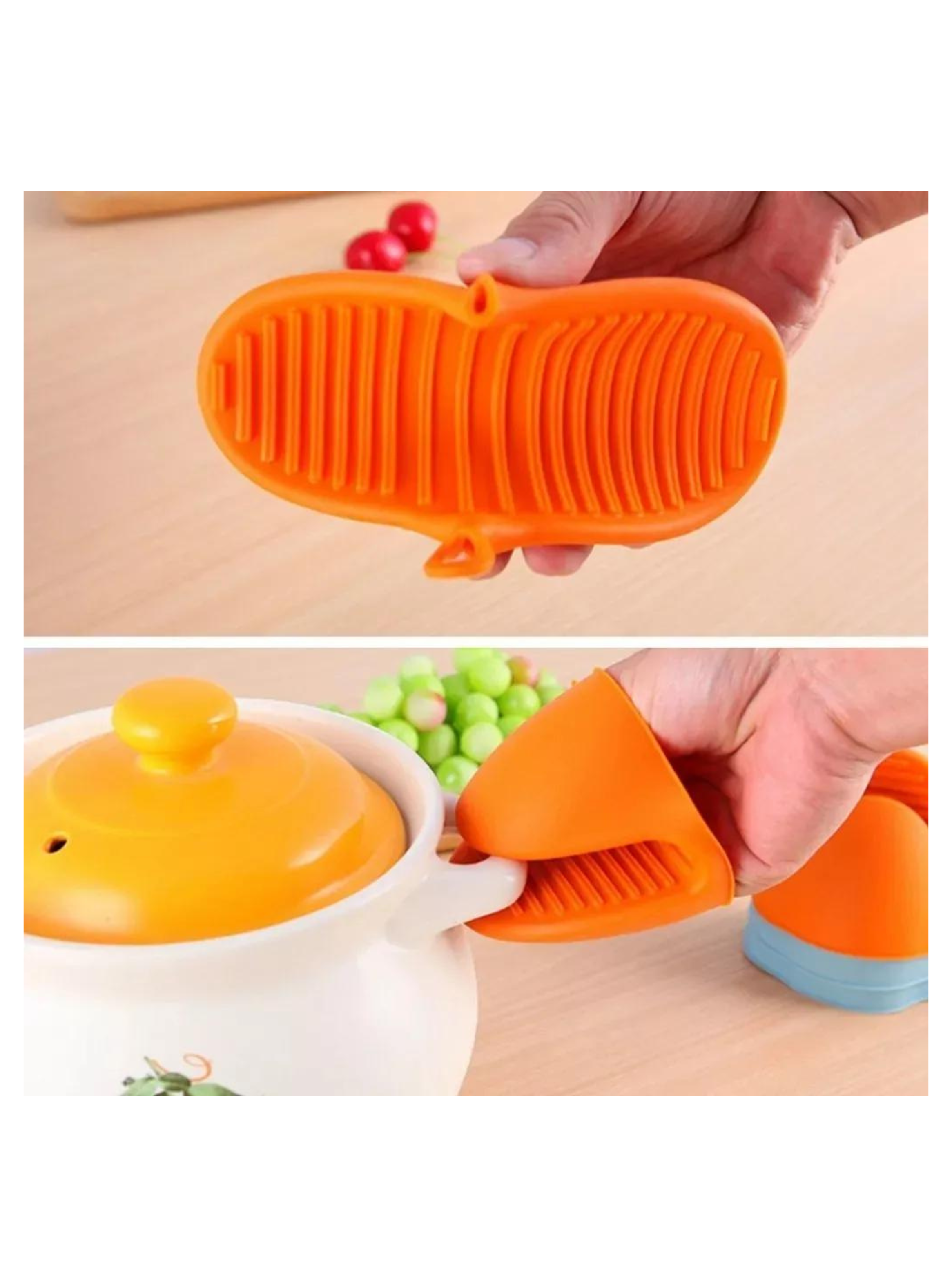 Guantes Para Horno Toma Olla Protector De Silicona Cocina Pack de 2-6